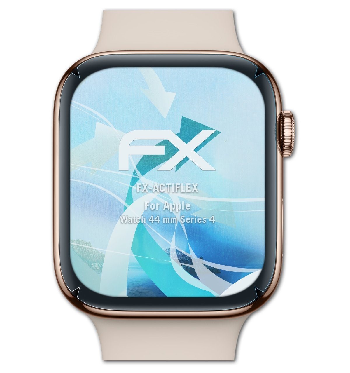atFoliX Schutzfolie Displayschutzfolie für Apple Watch 44 mm Series 4, (3  Folien), Ultraklar und flexibel