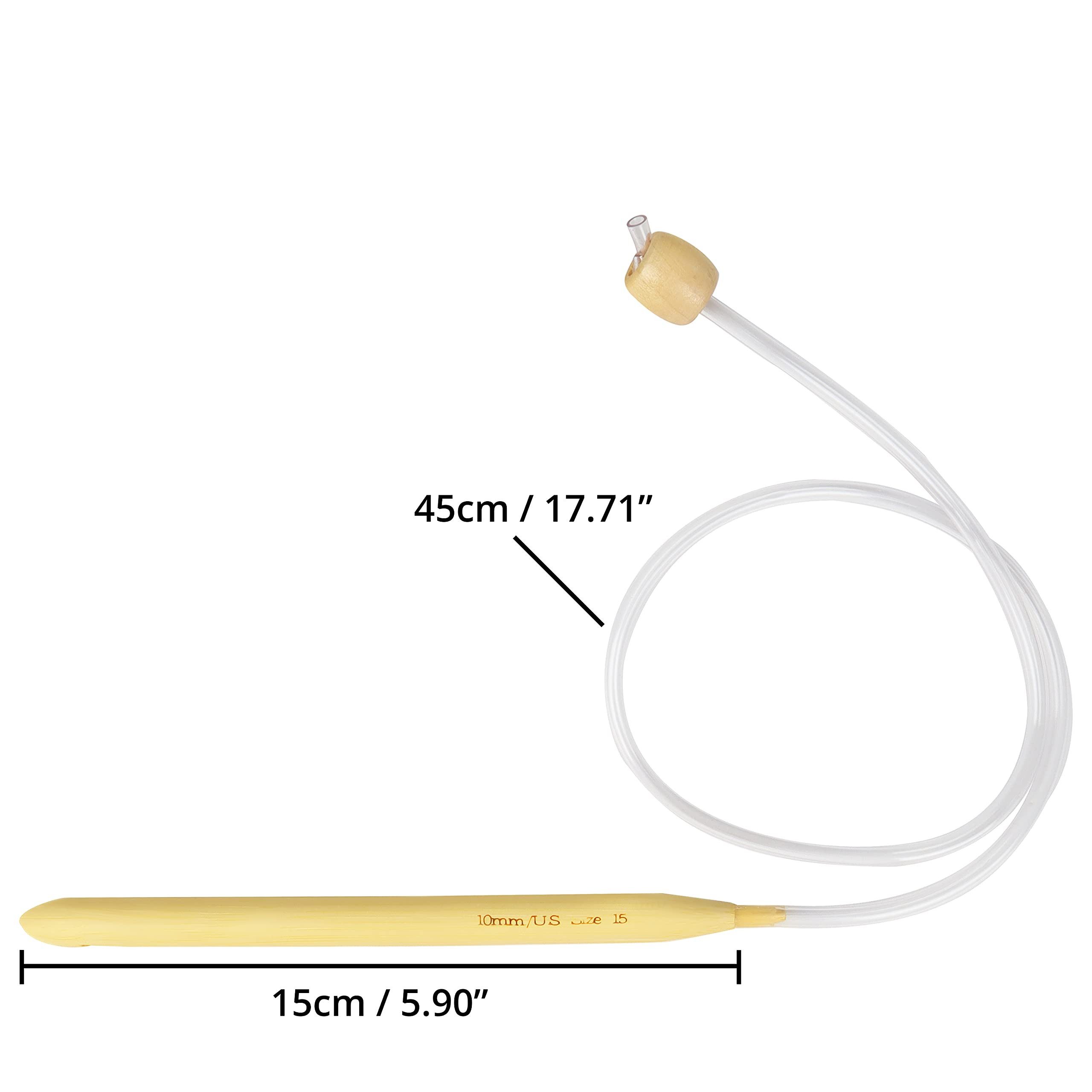 Thumbnail - Curtzy Tunesisches Häkelnadel Set - 16 Paar Bambusnadeln - Größen 212 mm Bastelgarn, (16-St)