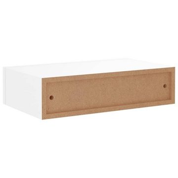 vidaXL Regal Wand-Schubladenregal Weiß 40x23,5x10 cm MDF