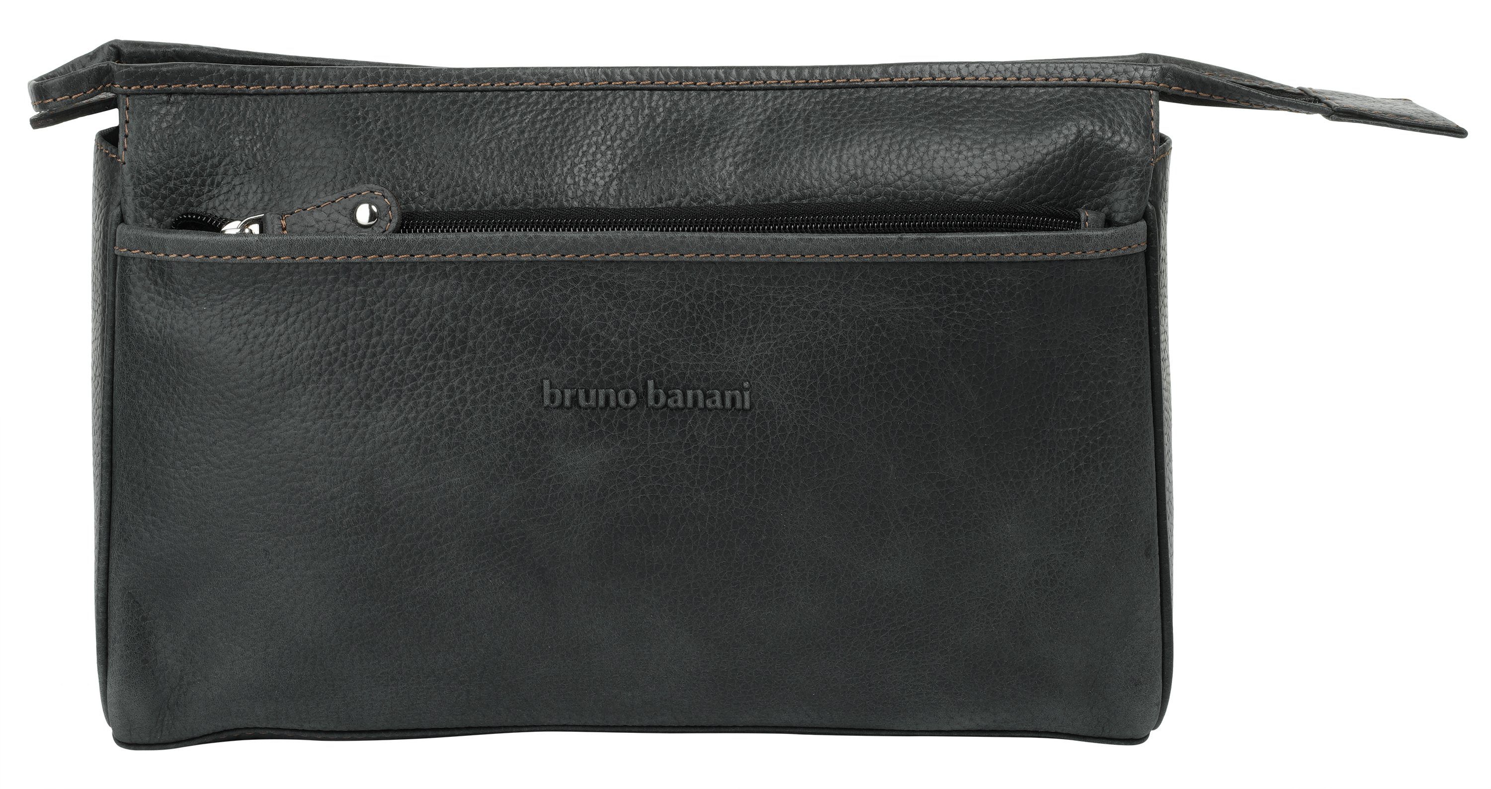 Bruno Banani Kulturbeutel, echt Leder günstig online kaufen