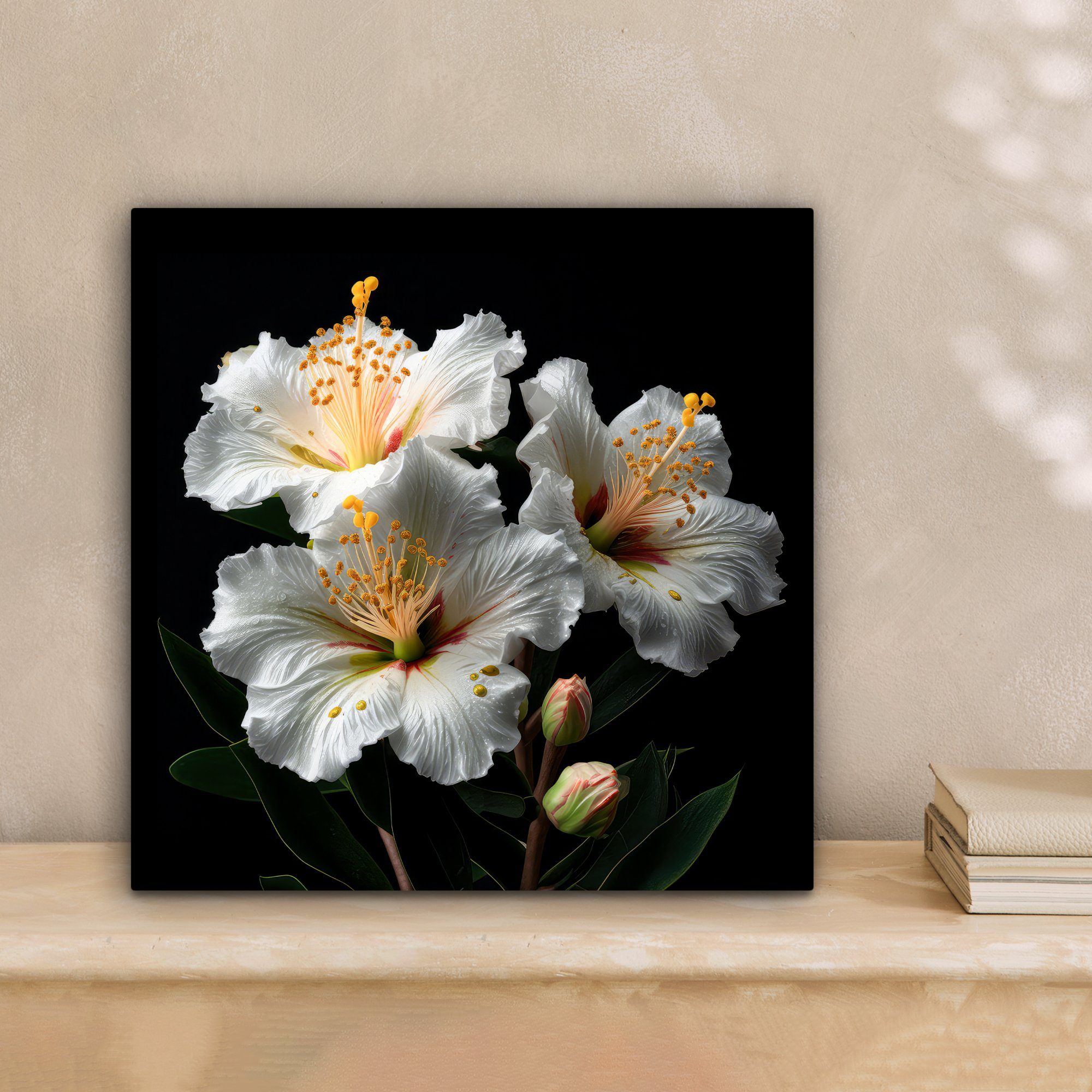 OneMillionCanvasses® Leinwandbild Blumen - Weiß - günstig online kaufen