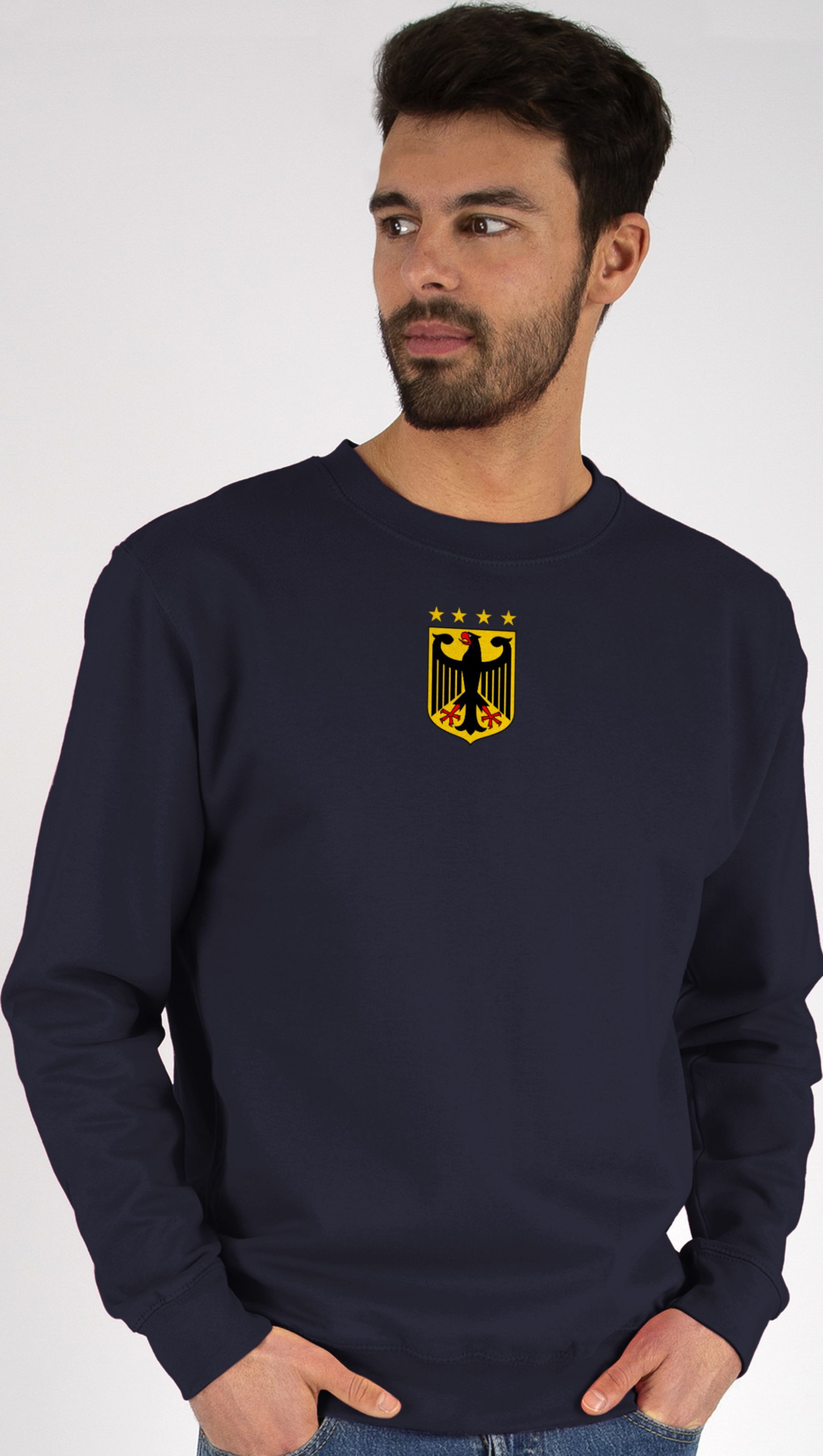 Shirtracer Sweatshirt Deutschland Wappen, Germany, Bundesadler, Deutschland Adler (1-tlg) 2024 Fussball EM Fanartikel