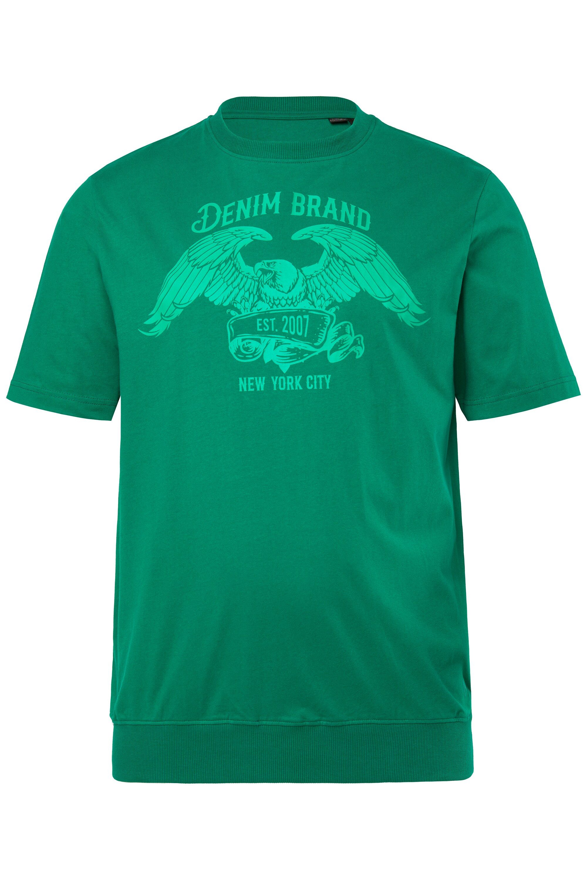 T-Shirt T-Shirt Bauchfit Halbarm Brustprint
