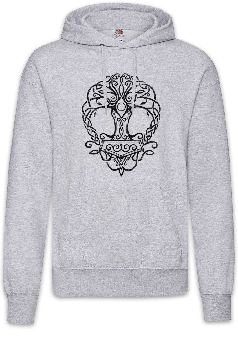 Urban Backwoods Hoodie Yggdrasil Mjölnir Herren Hoodie Weltenbaum Tree of L günstig online kaufen