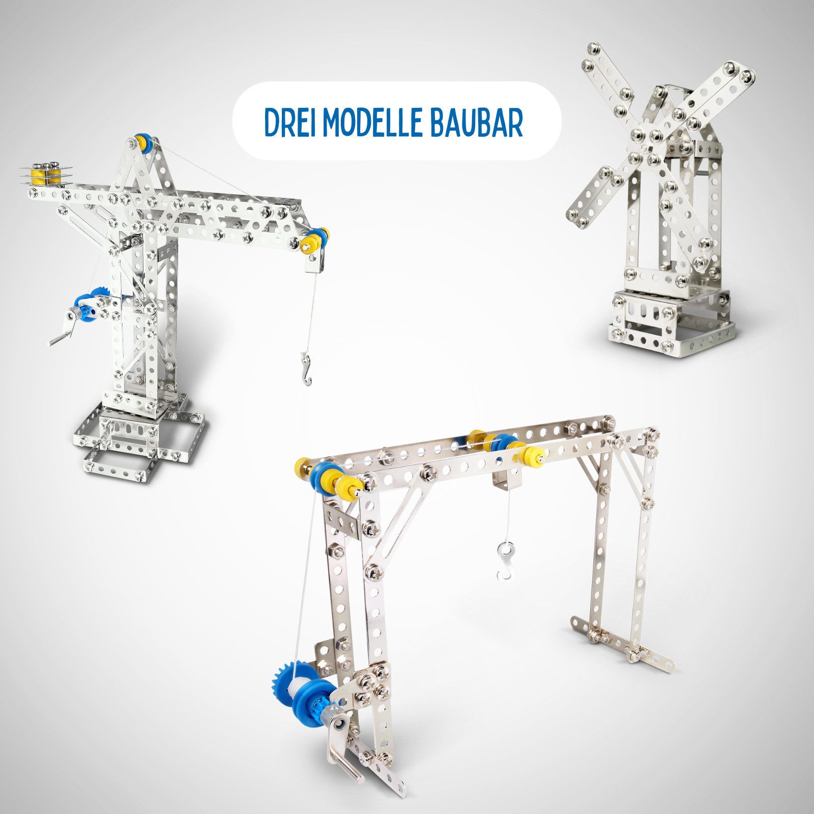 Eitech eitech Universal-Hebebrücke, Kran 00005 Metallbaukasten, (Bausatz, 270 St., 3D-Puzzle), Modellbausatz, Made in Germany