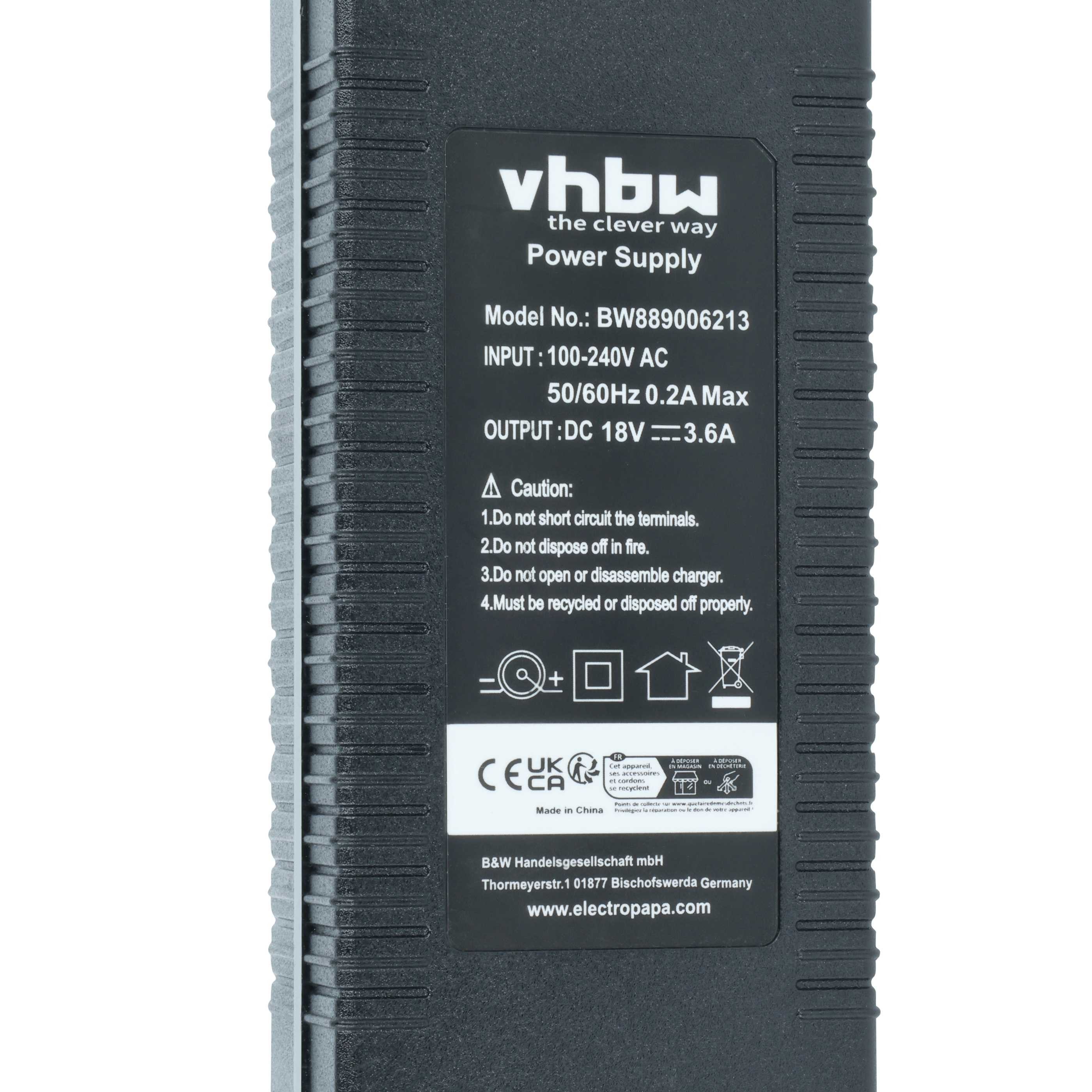 vhbw passend für Ketteler ERGOMETER CTR1 Heimtrainer Netzteil (Robust)