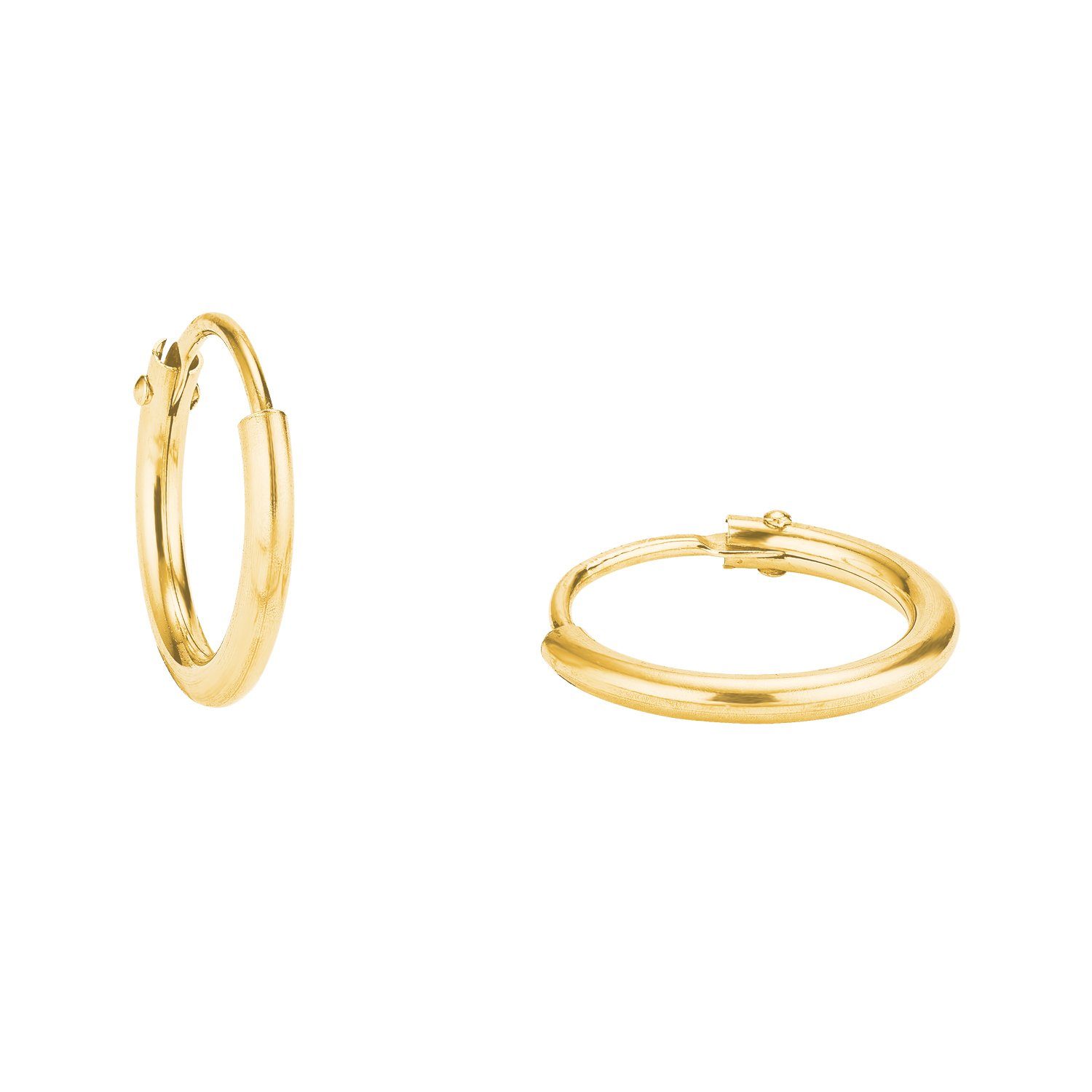 Paar Creolen Amor Creolen für Damen, Gold 375