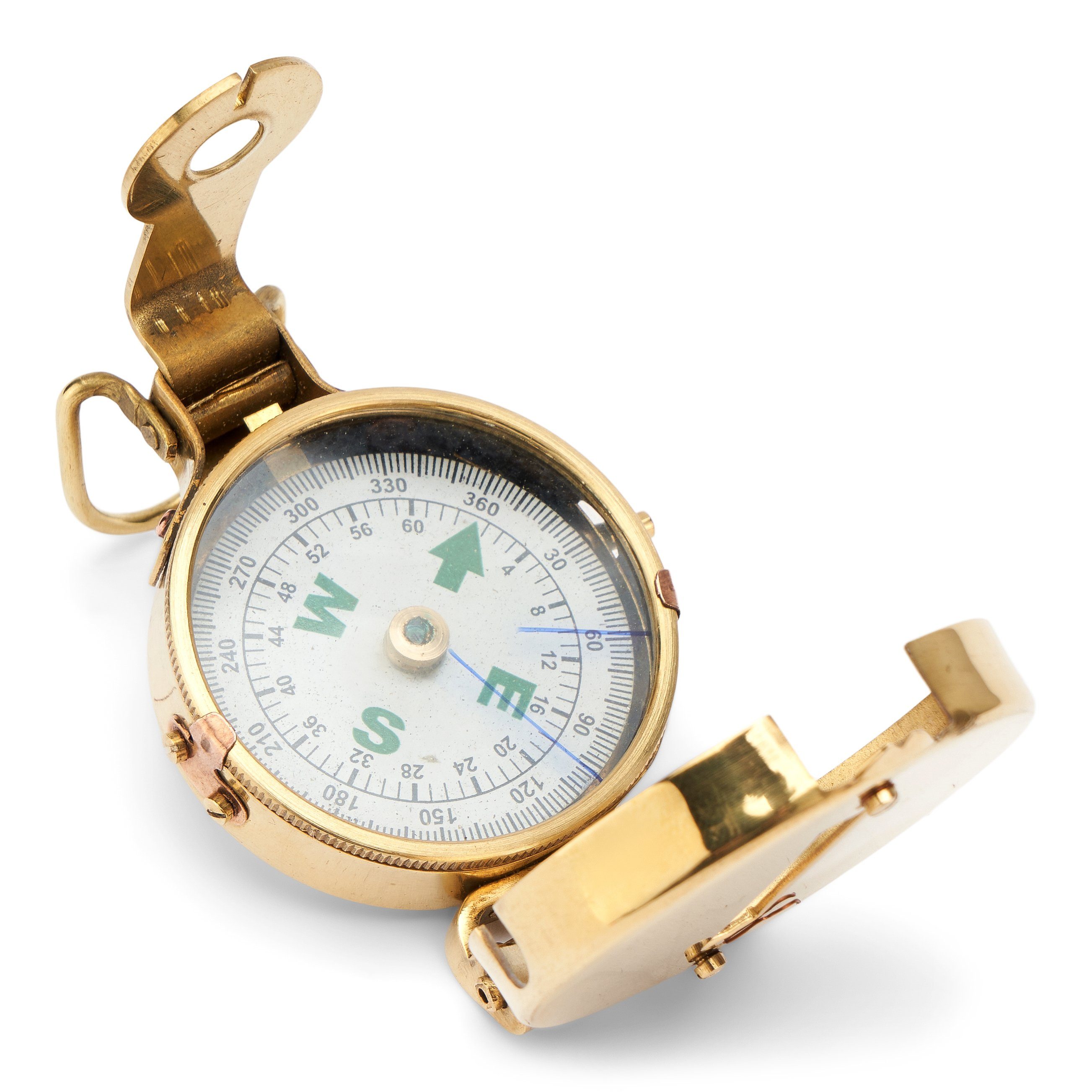 NKlaus 5cm Taschenkompass maritimes Navigationsgerät aus Messing (Messing) Orientier Peilkompass Richtungsanzeiger