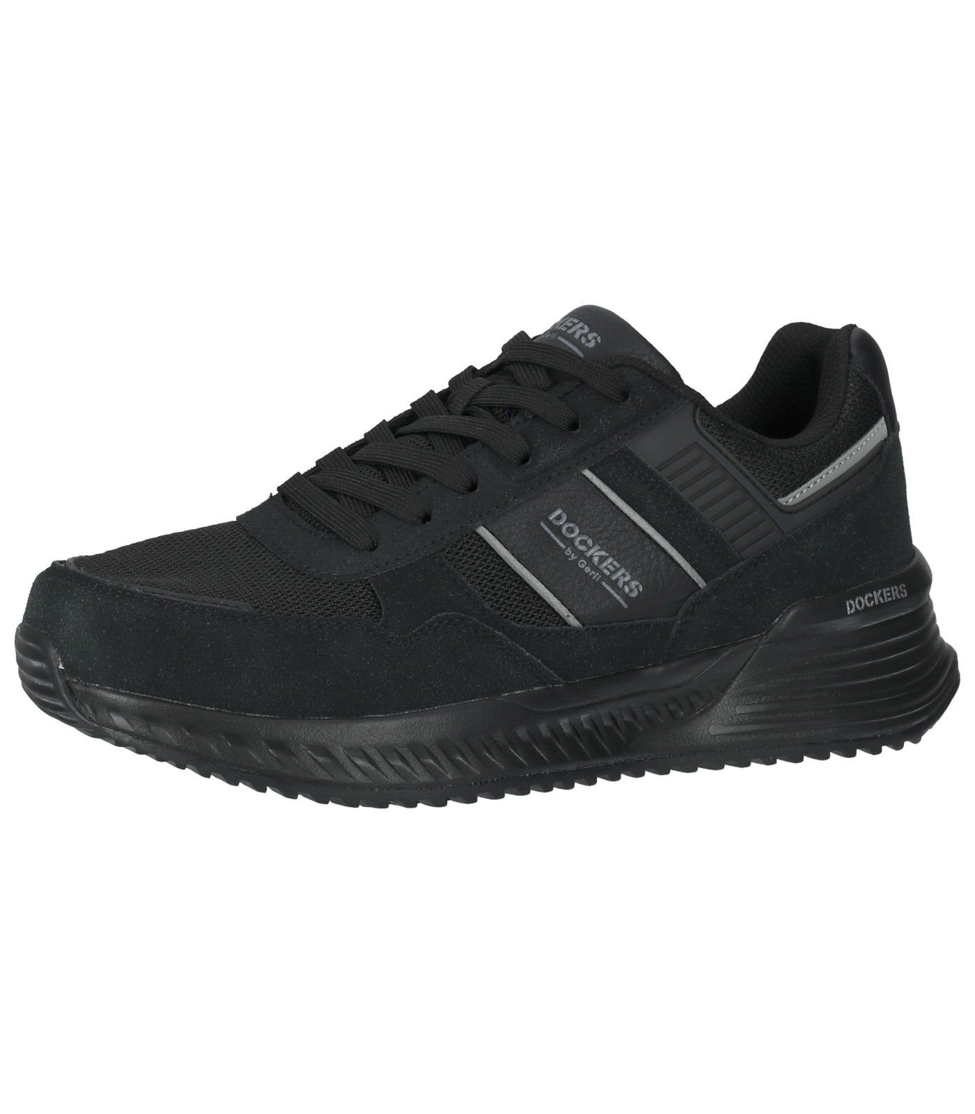 Dockers By Gerli Sneakers Scarpe Sportive Mezza Scarpe In Pelle Nere 54HT001