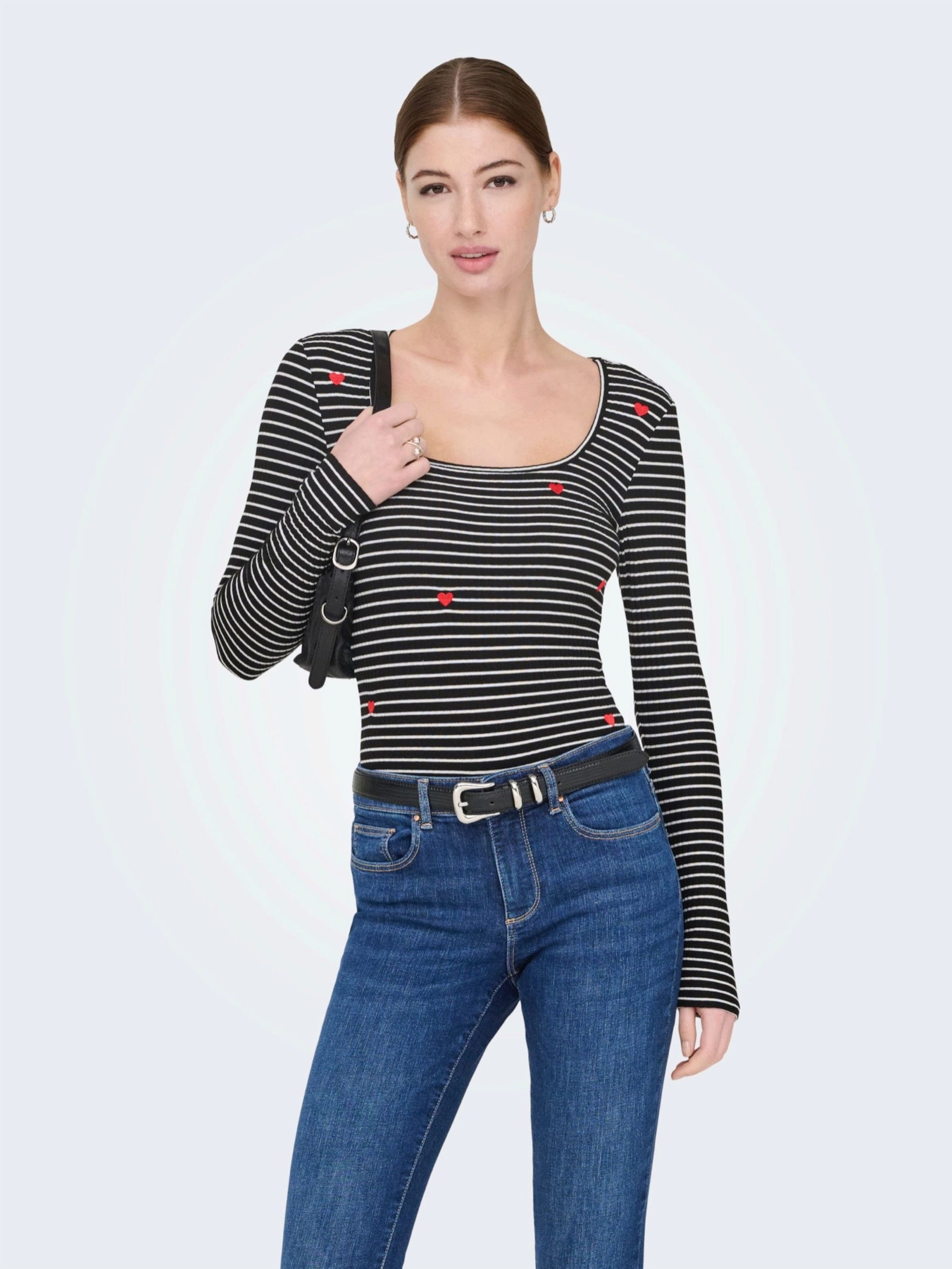 ONLY Langarmshirt ONLEMMA (1-tlg) Stickerei