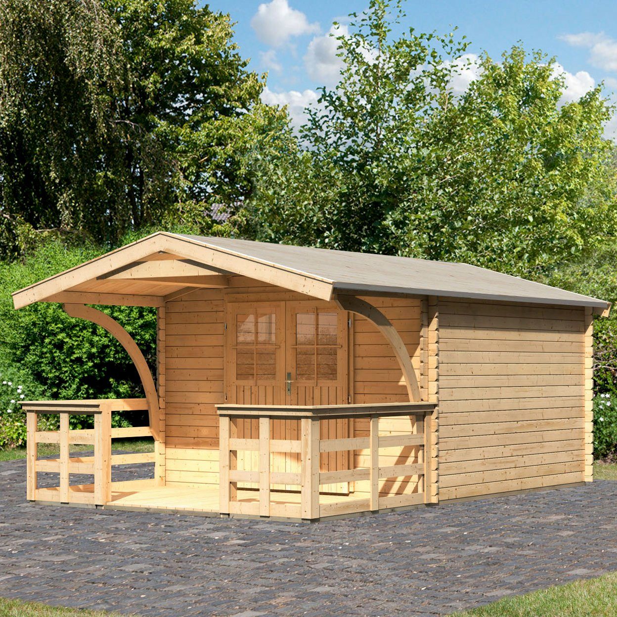 Karibu Gartenhaus »Buxtehude 4«, BxT 346x350 cm, (Set) online kaufen