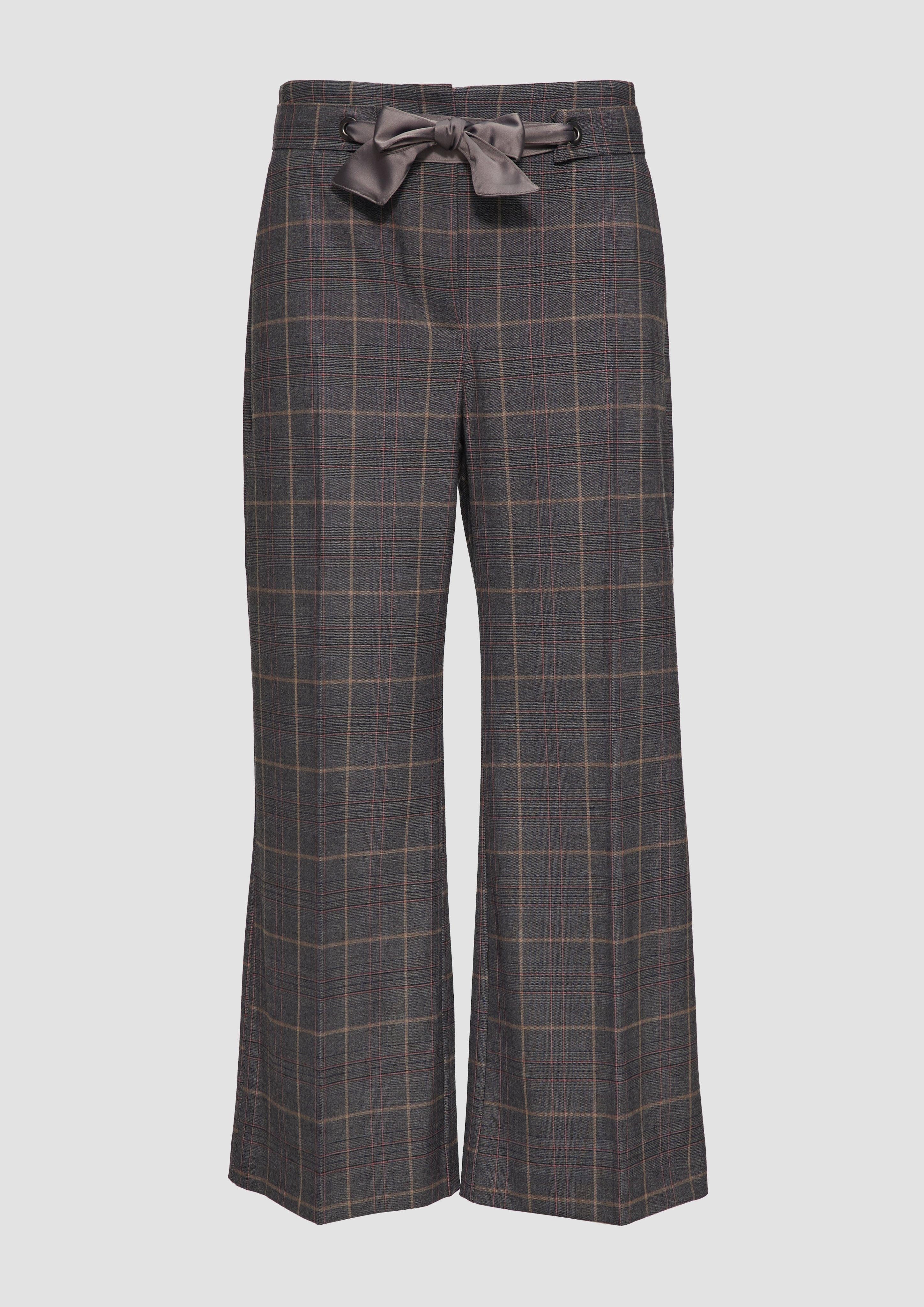 s.Oliver BLACK LABEL 7/8-Hose Karierte Culotte günstig online kaufen