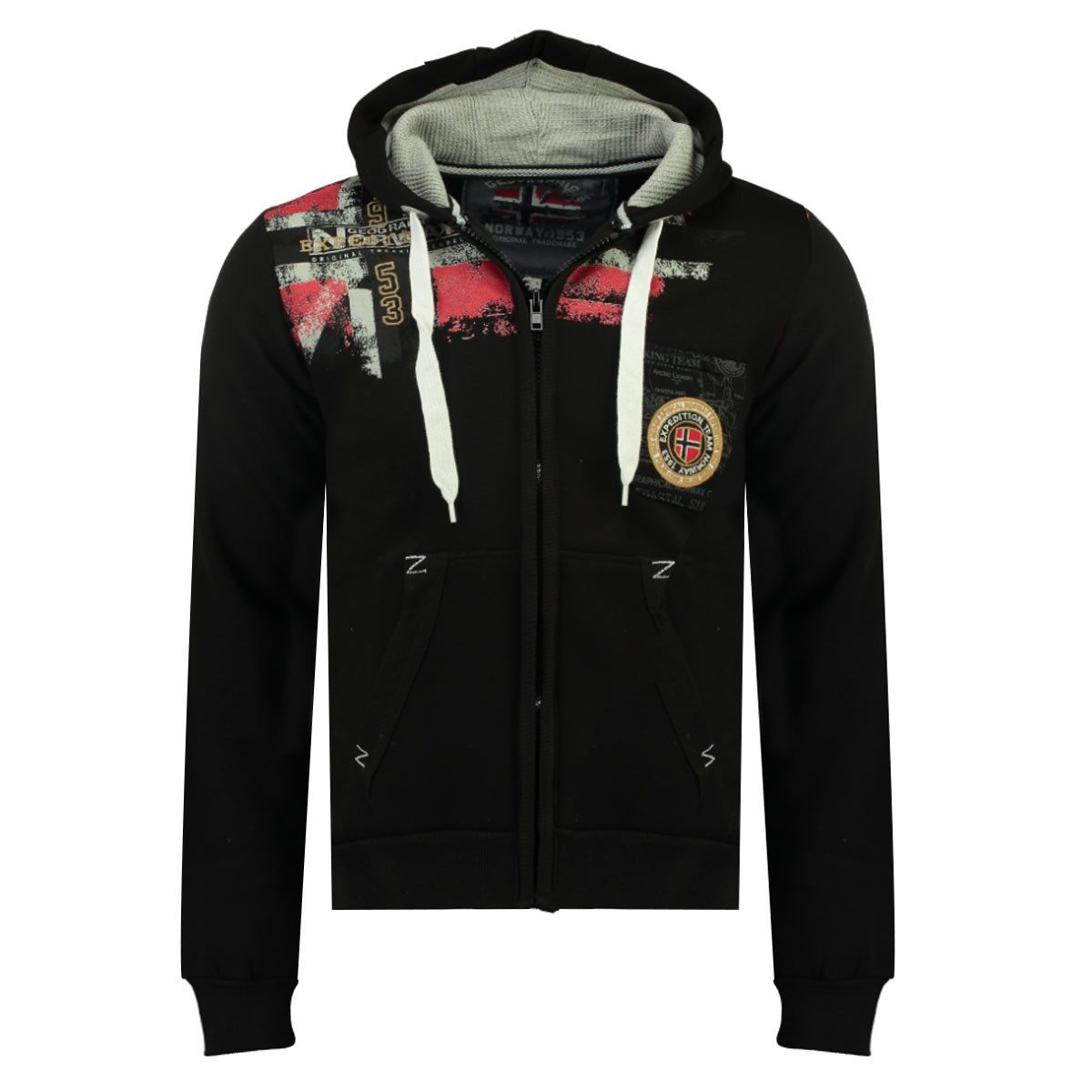 Funktionsjacke Geographical Norway Herren Sweatjacke 625 M Schwarz