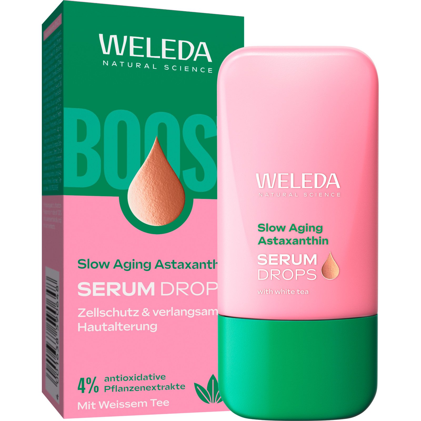 WELEDA Gesichtsserum SLOW AGING ASTAXANTHIN SERUM, antioxidative Power gegen erste Fältchen – für sichtbar glattere Haut
