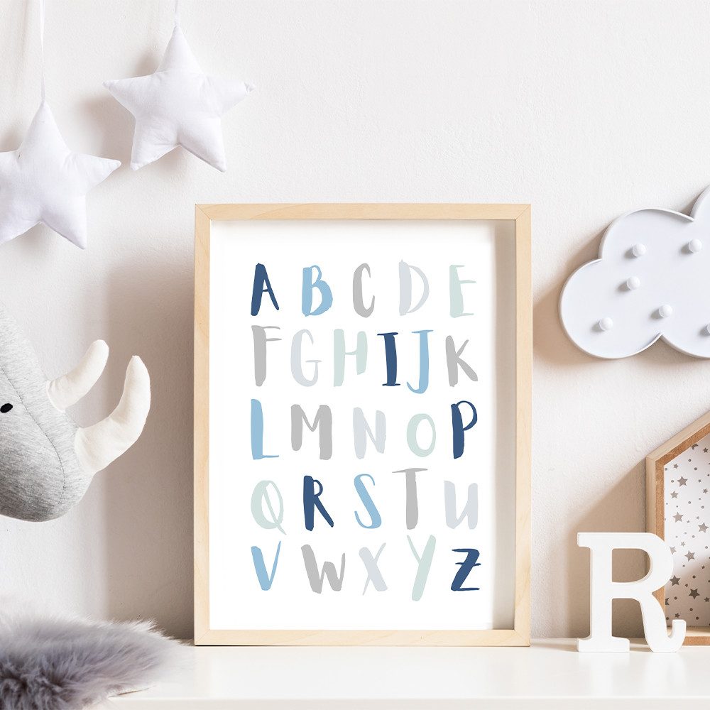 MeinBaby123® Poster Lernposter, Bilder Kinderzimmer Deko, Buchstaben, Alpha günstig online kaufen