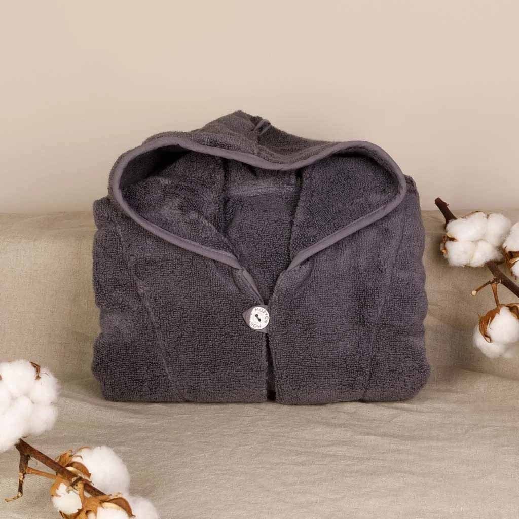 MABYEN Babybademantel MABYEN Baby Poncho Dunkelgrau