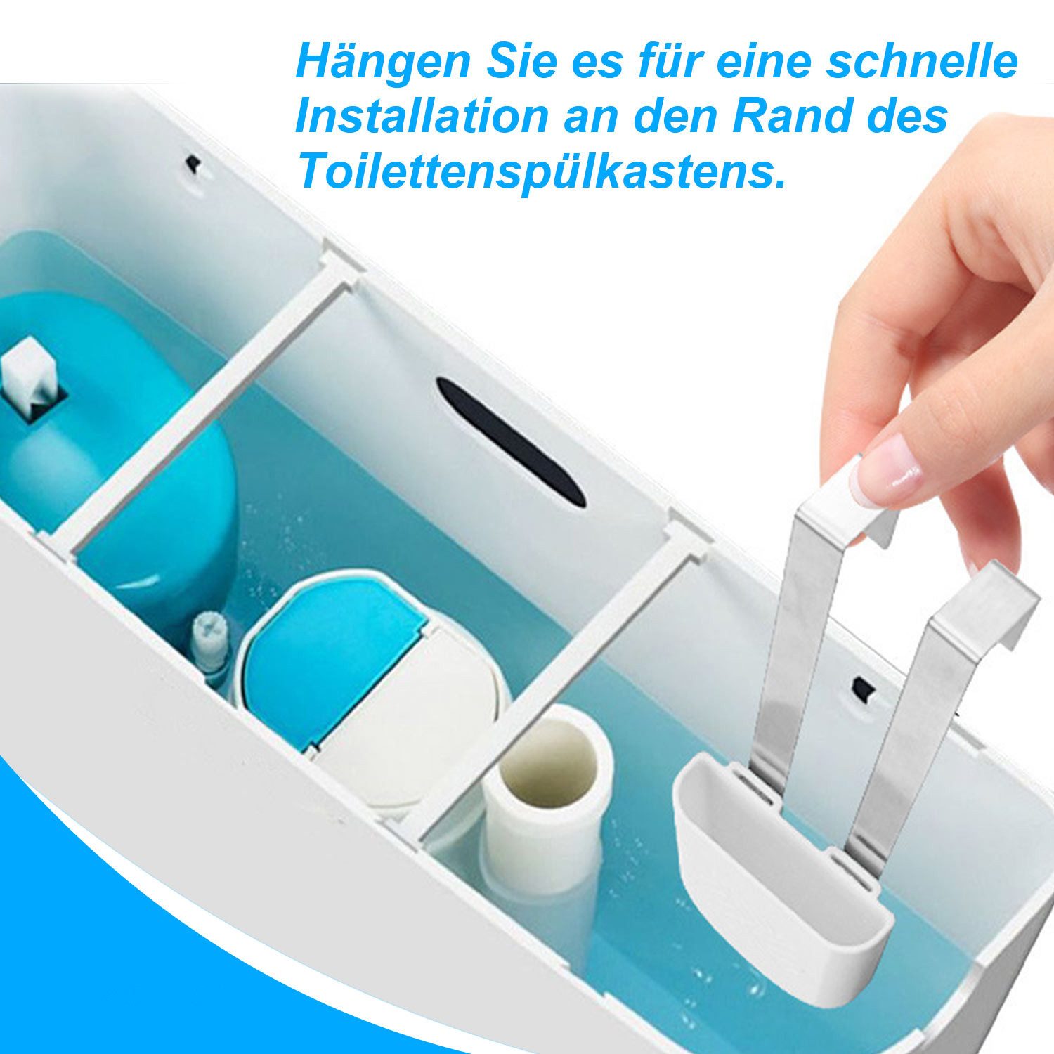 Refttenw Badaccessoire-Set Halter für Toilettenreiniger,Toilettenreiniger Tablettenhalter, Abnehmbar