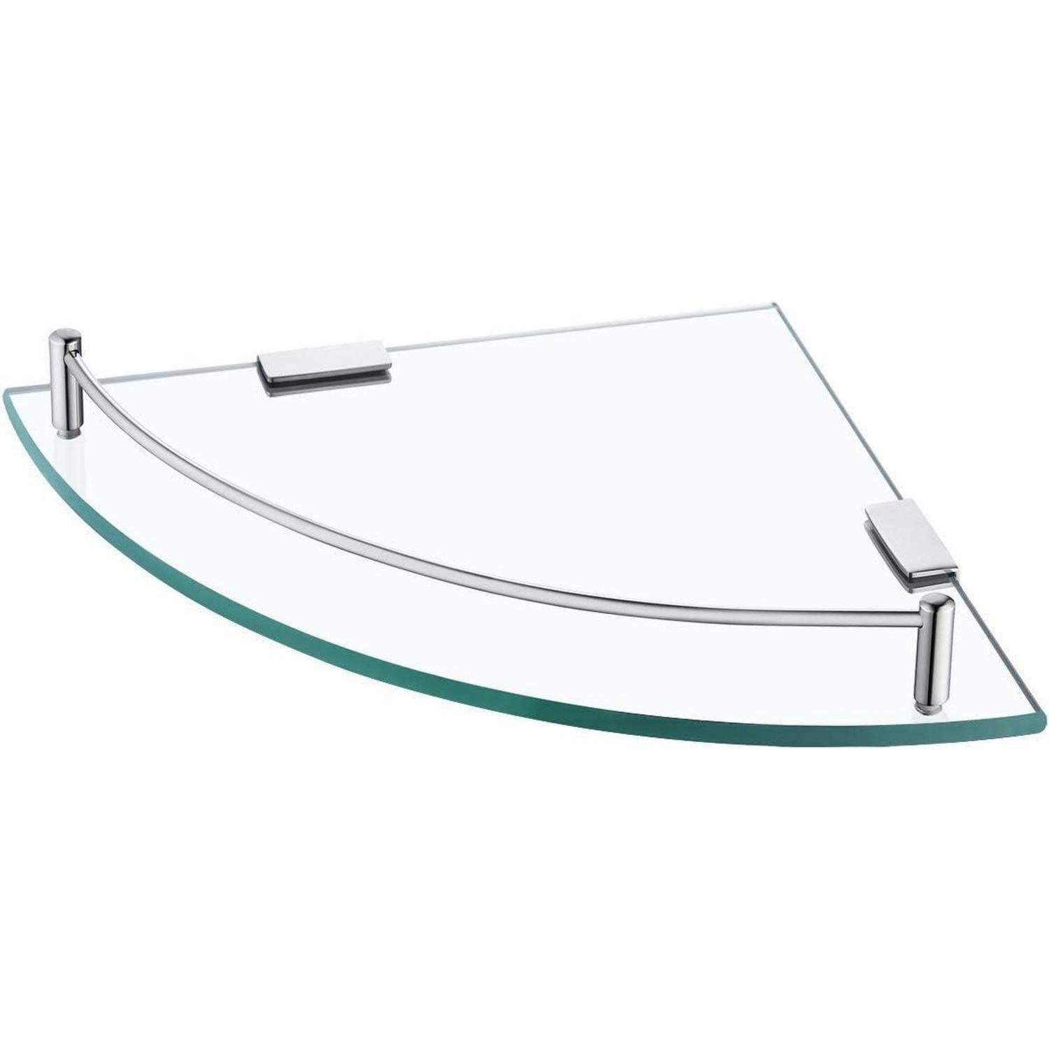 LuxusKollektion Duschregal Duschablage Eckregal Glasregal 7mm Hartglas Wandmontage 1 Poliert
