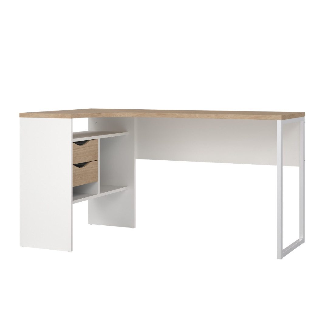 Schreibtisch FunctionPlus Schreibtisch Ecke 3 Ablagen 2 Schubla