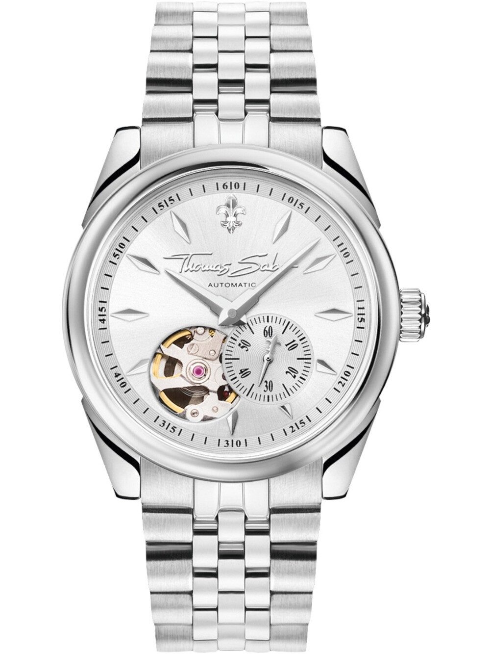 THOMAS SABO Automatikuhr Thomas Sabo WA0416-201-201 Unisex Automatik mit Lilienemblem 36mm 5AT Thomas Sabo WA0416-201-201 Unisex Automatik mit Lilienemblem 36mm 5ATM