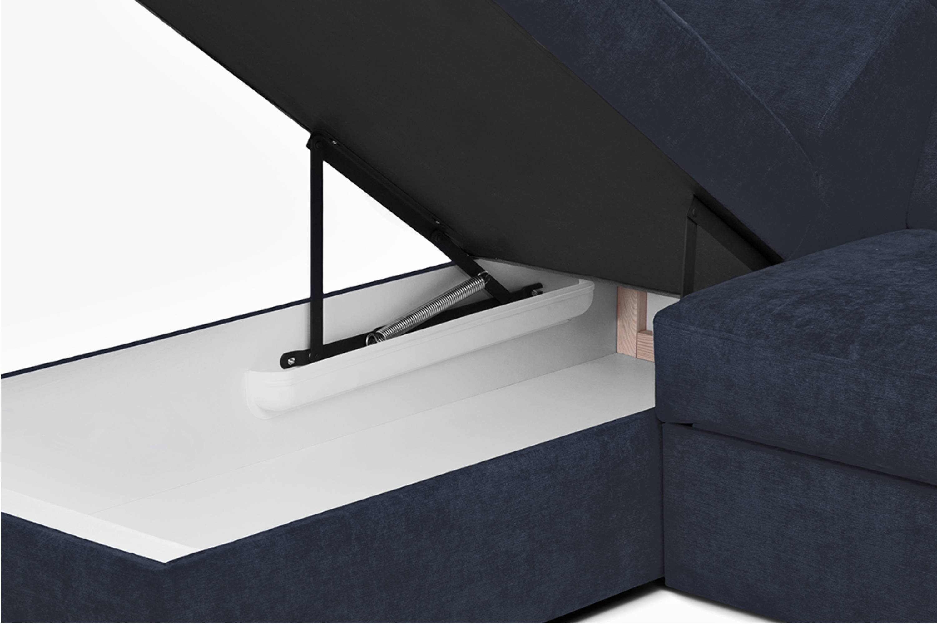 KONSIMO® Ecksofa RATLO Ecksofa, mit Bettfunktion und Bettkasten,verstellbare Armlehne/Kopfstütze