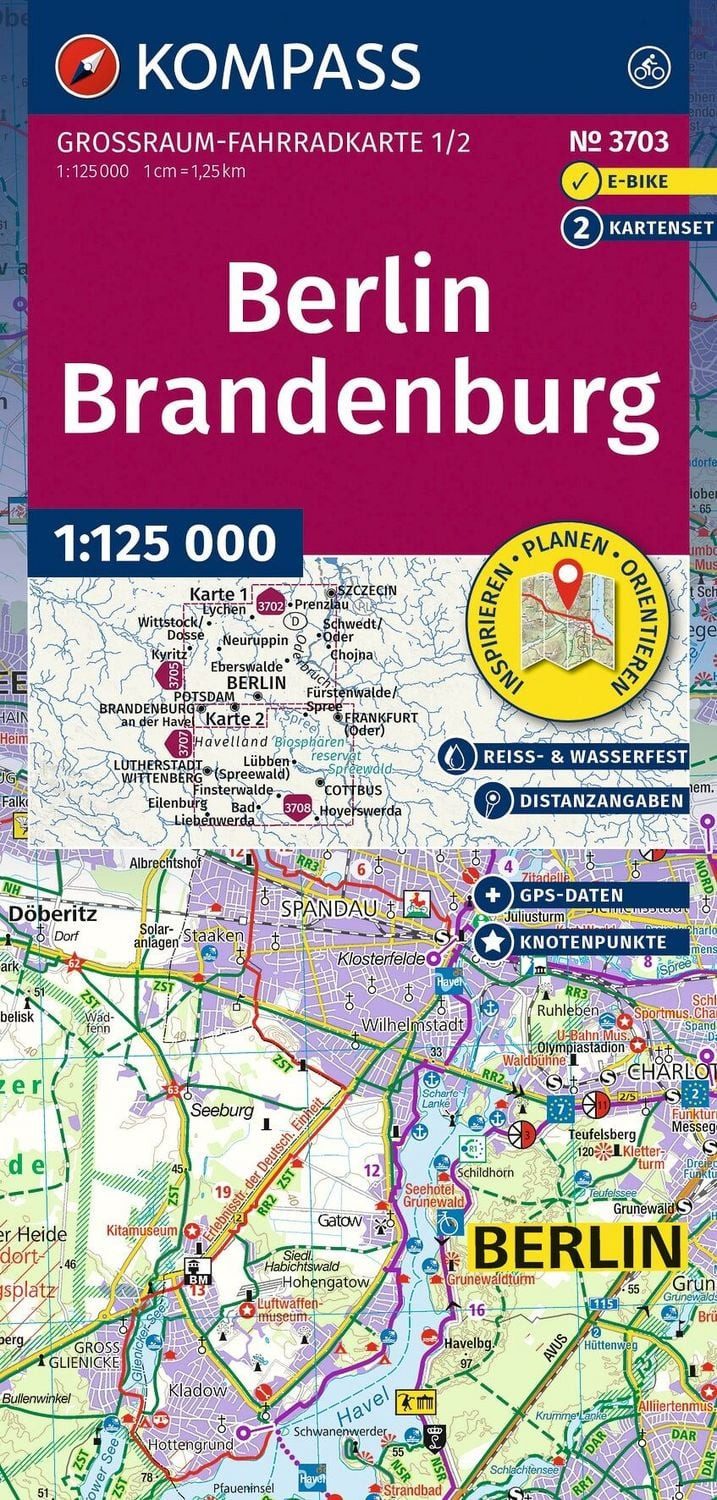 KOMPASS Großraum Fahrradkarte 3703