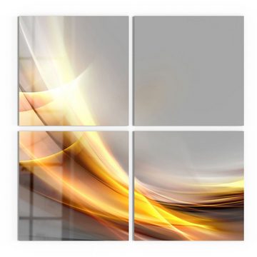 DEQORI Glasbild 'Glänzende Lichtreflexe', 'Glänzende Lichtreflexe', Glas Wandbild Bild schwebend modern