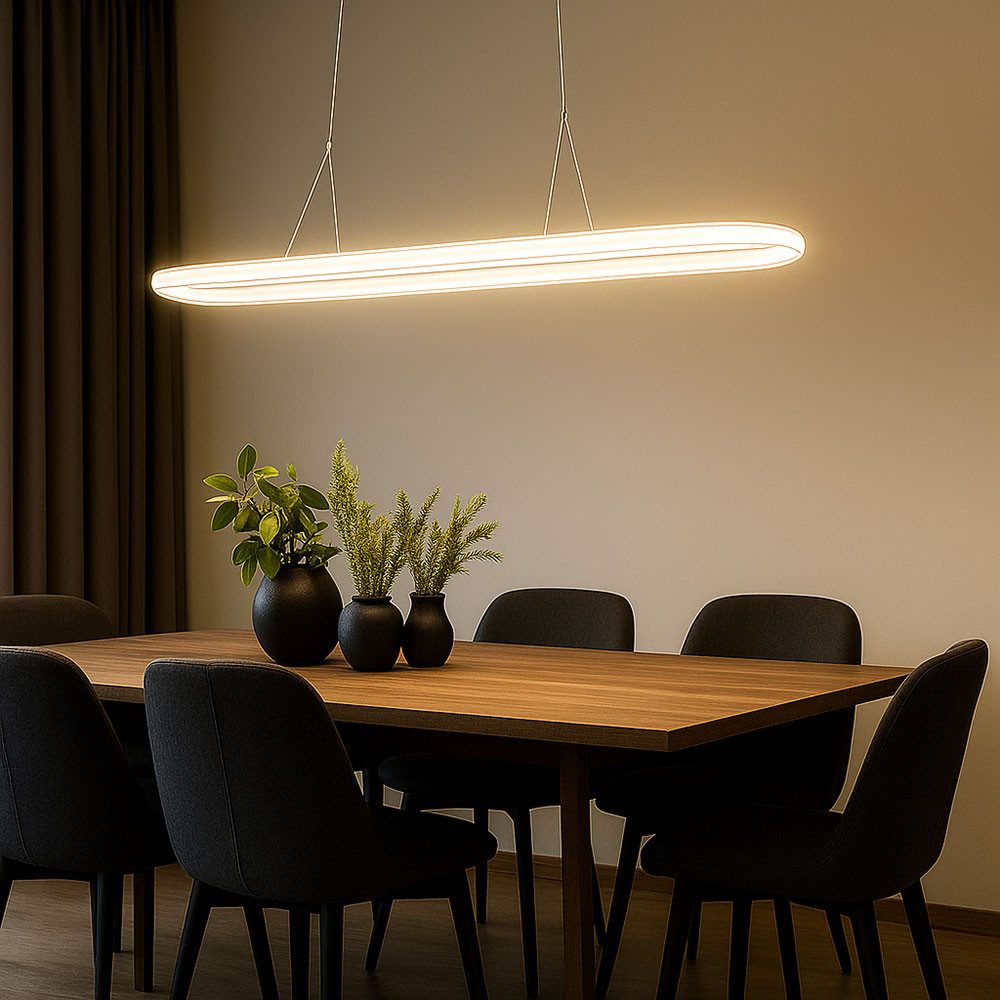 GLOBO LIGHTING LED-Hängeleuchte, LED-Leuchtmittel fest verbaut, Warmweiß, Pendelleuchte Esstischleuchte Hängelampe LED Deckenleuchte