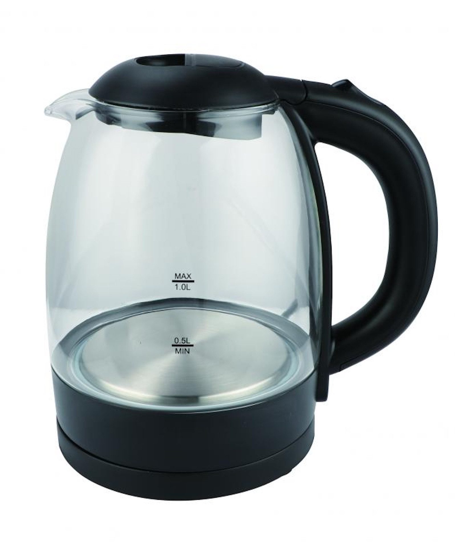 Elta Елктрочайники Glas, 1 l, 2200 W, Kabellos, verdecktes Heizelement