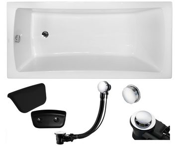 KOLMAN Badewanne Rechteck OPTIMAZ 150x70 + Kopfstütze, Ablaufgarnitur & Füße GRATIS