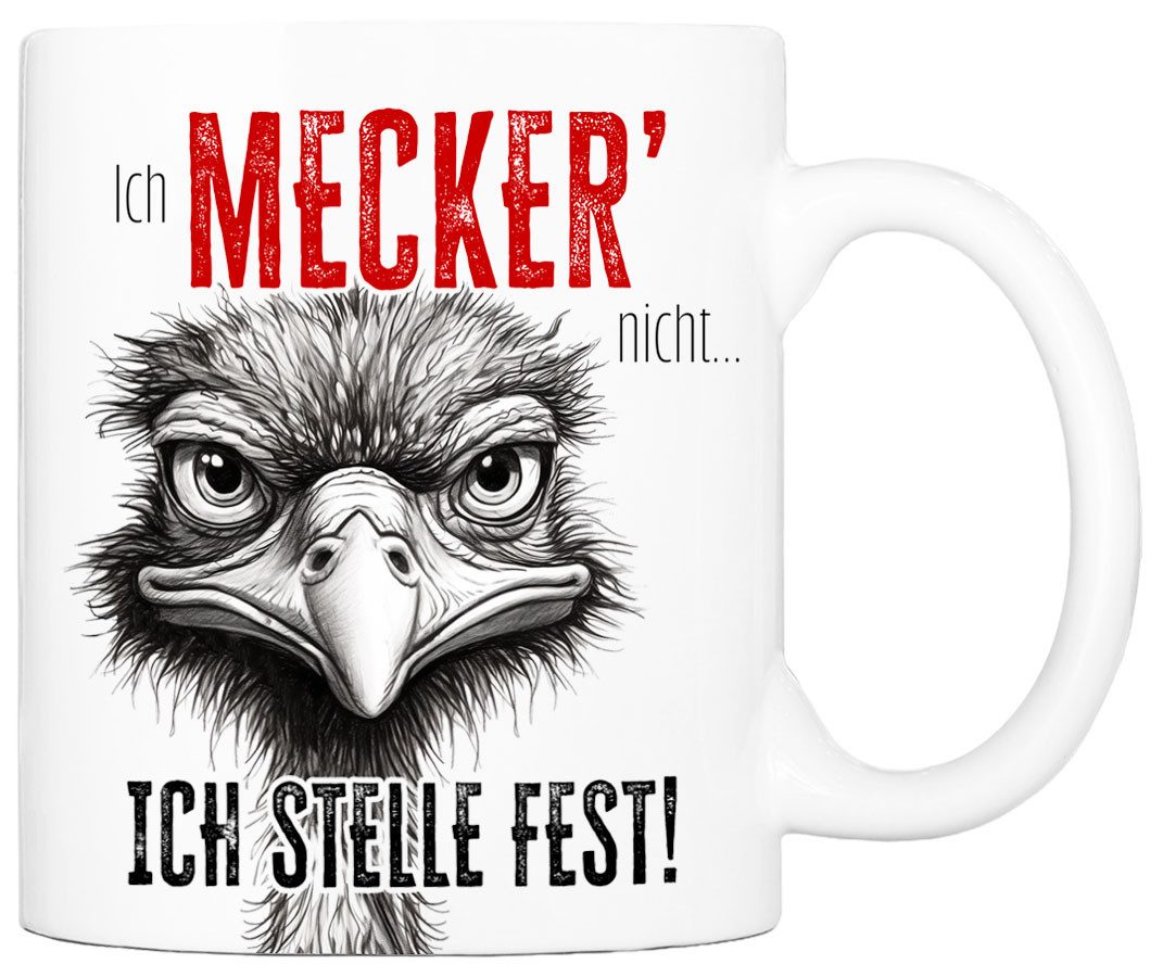 Tasse mit Spruch ICH MECKER' NICHT Kaffeetasse Büro Arbeit, Geschenk