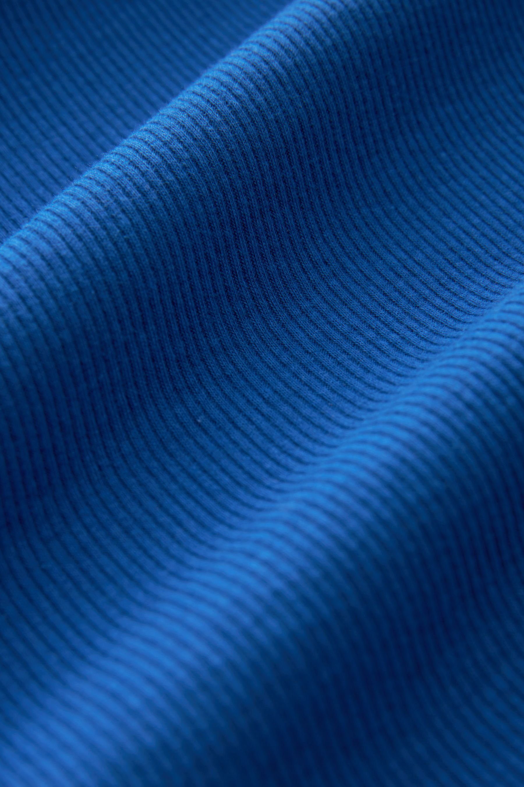Blue Langarmshirt Langarmoberteil geripptes Asymmetrischer (1-tlg) Next