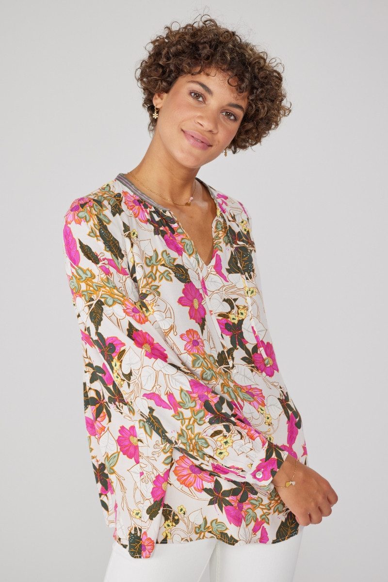 Lieblingsstück Trachtenshirt Bluse - RIANA - creme/geblümt günstig online kaufen