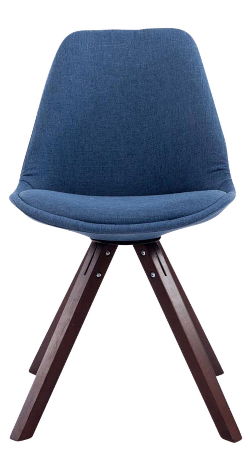 - Cappuccino Esszimmerstuhl - Sitzfläche - Wohnzimmerstuhl, 4 - hochwertig gepolsterter Toulon mit Konferenzstuhl Sitzfläche: Stoff TPFLiving Buchenholz (Küchenstuhl Besucherstuhl St), blau Gestell: