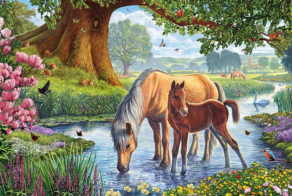Schmidt Spiele Puzzle 150 Teile Schmidt Spiele Kinder Puzzle Pferde am Bach günstig online kaufen