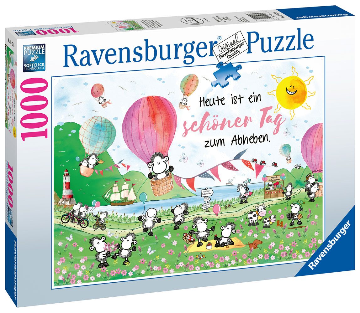 Ravensburger Puzzle Sheepworld schöner Tag zum Abheben. 1000T Puzzle, 1000 Puzzleteile, Made in Europe