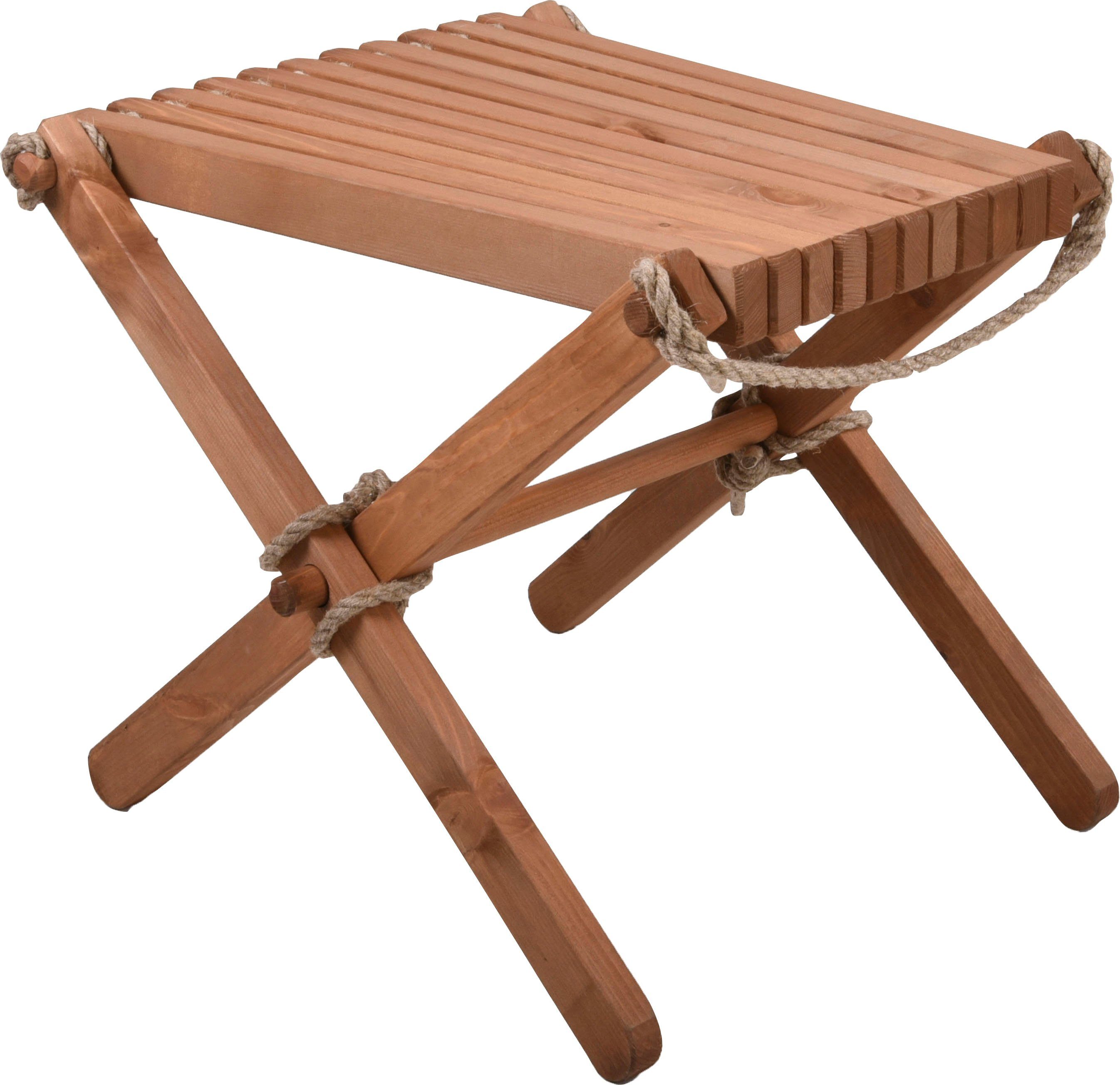Garden Pleasure Hocker FALUN, zusammenklappbar, Kieferholz B/H: 54 cm/46cm