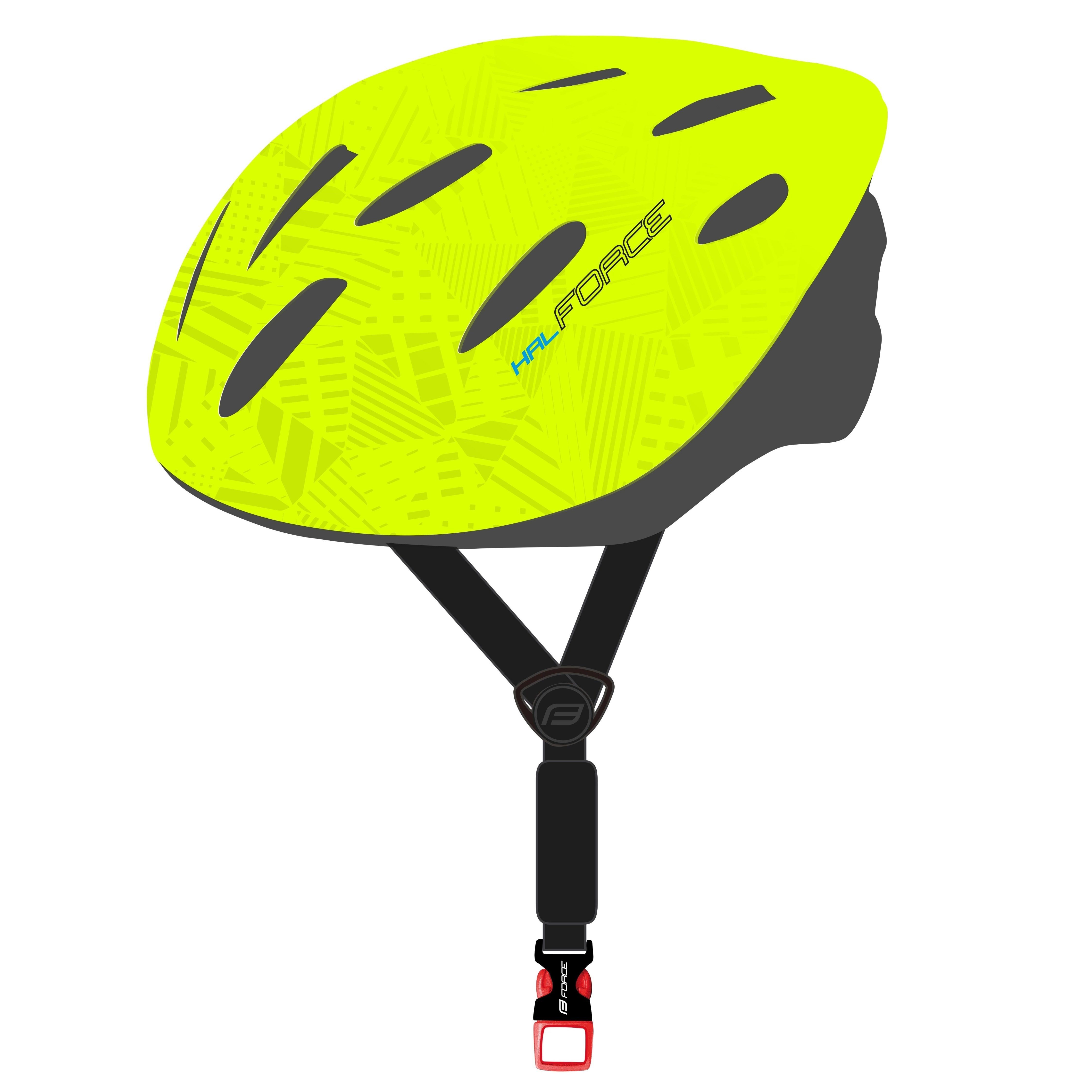 Fahrradhelm Helm FORCE HAL fluogreen L - XL