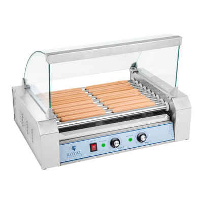 Royal Catering Elektrogrill Hot-Dog-Grill Hot Dog Gerät Maker Hotdog Rollen Grill Edelstahl 9, 1800 W