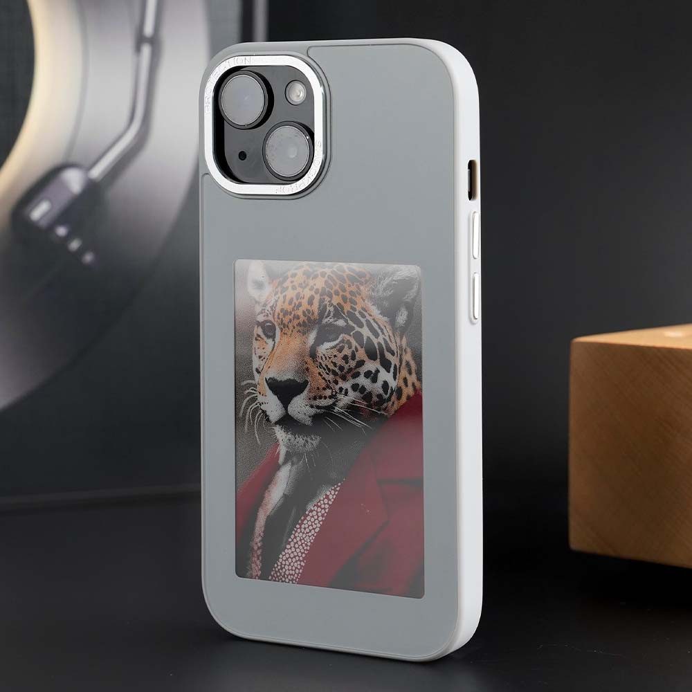 Mycotech Handyhülle NFC E-Ink Hülle mit Display Case für iPhone Schwarz Grau Rosa