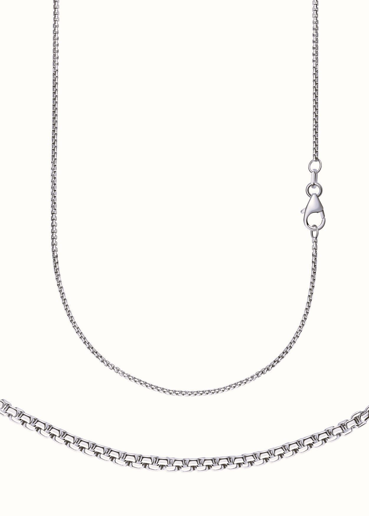 Collierkettchen Schmuck Geschenk Silber 925 Halskette Venezianerkette halbrund