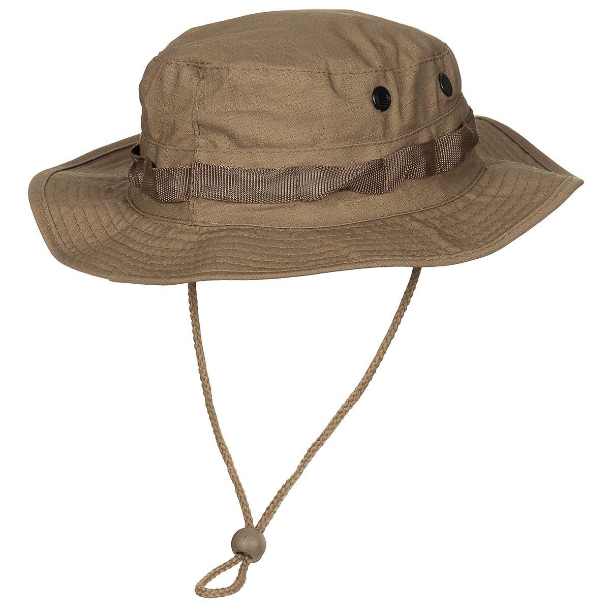 MFH Outdoorhut US GI Buschhut, Kinnband, GI Boonie, Rip Stop, coyote tan