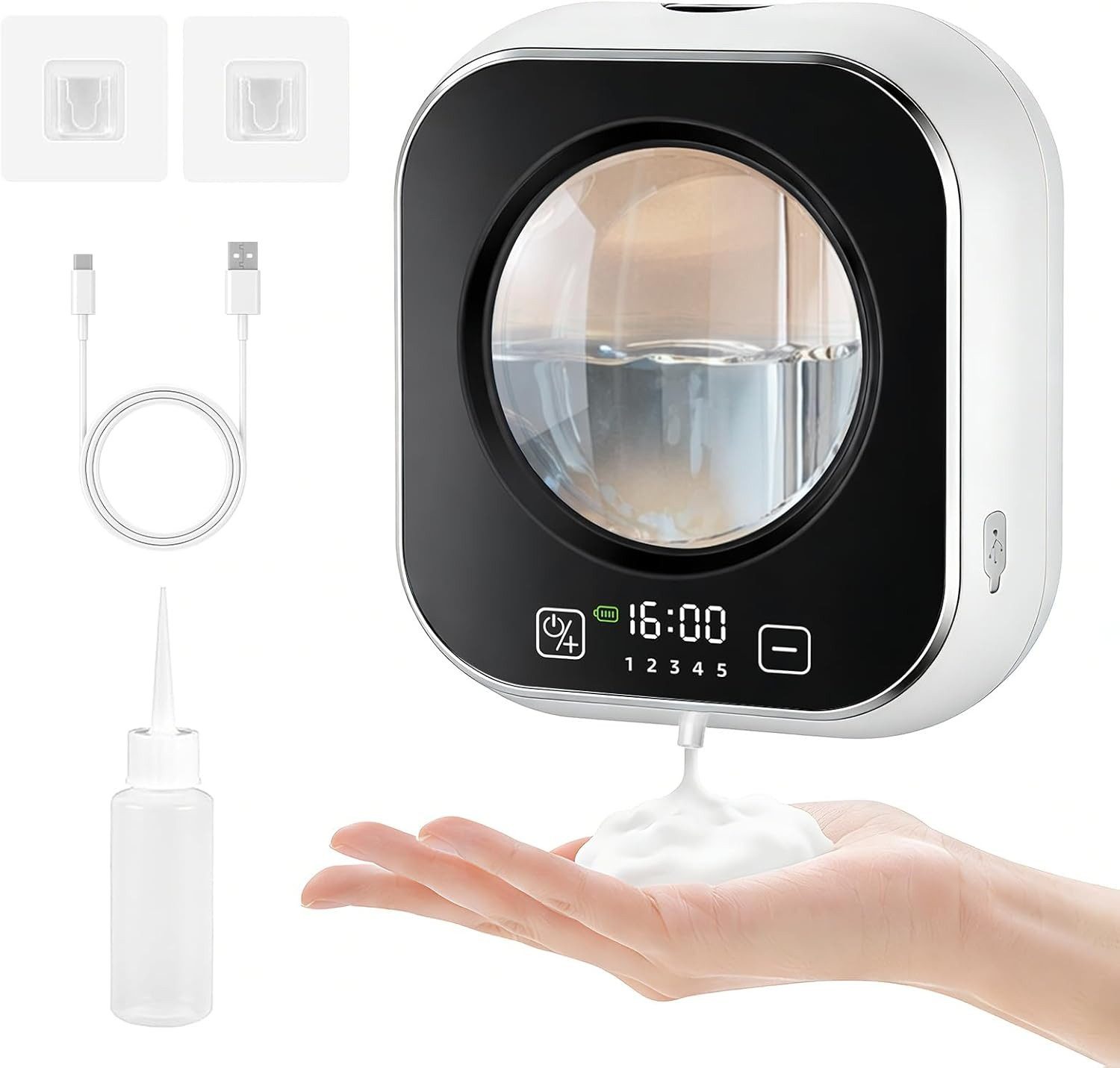 FELIXLEO Seifenspender Seifenspender Automatisch Wandbefestigung Schaum Sensor Weiß 320ML, (1-tlg)