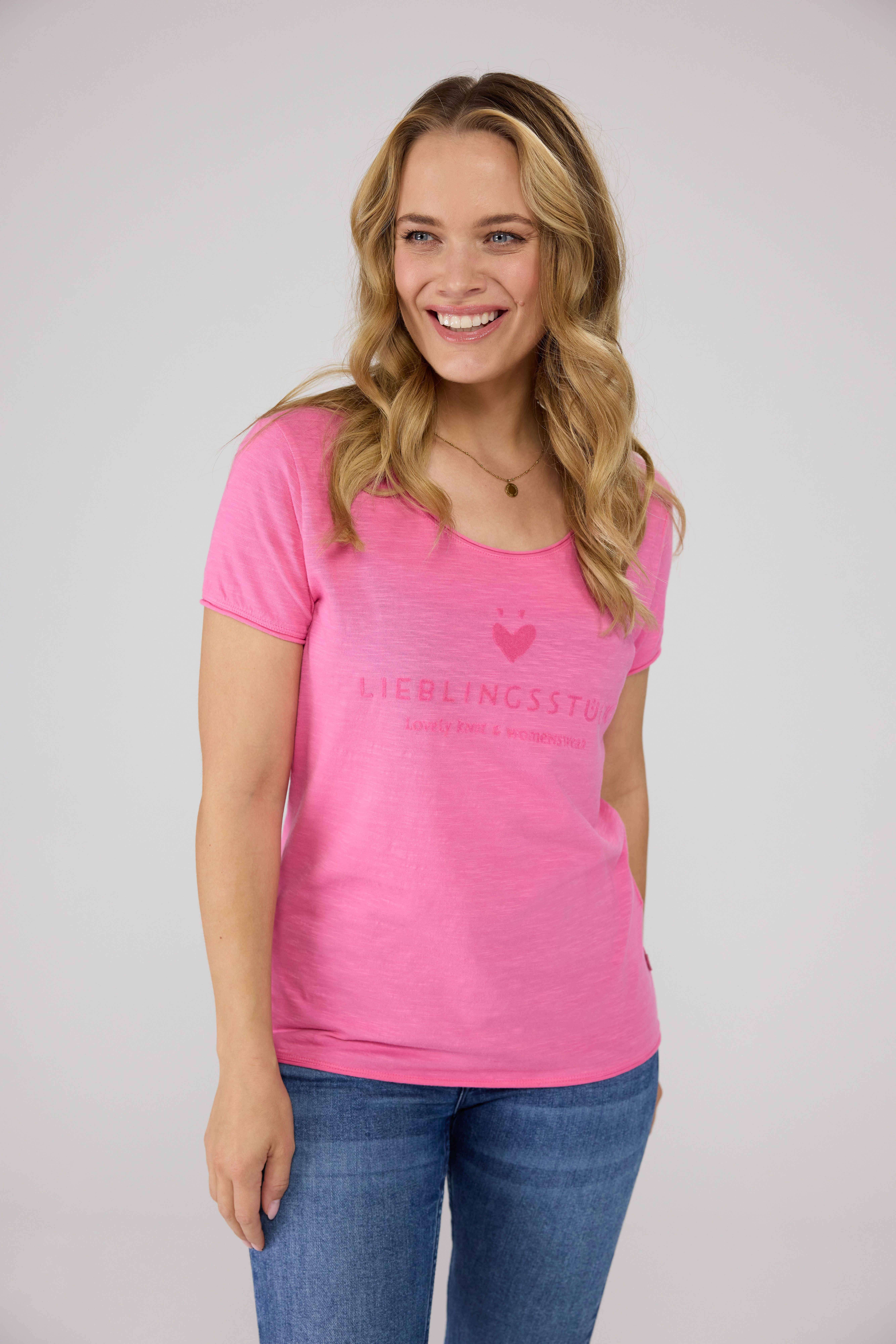 Lieblingsstück Rundhalsshirt CiaEp aus reiner Baumwolle günstig online kaufen