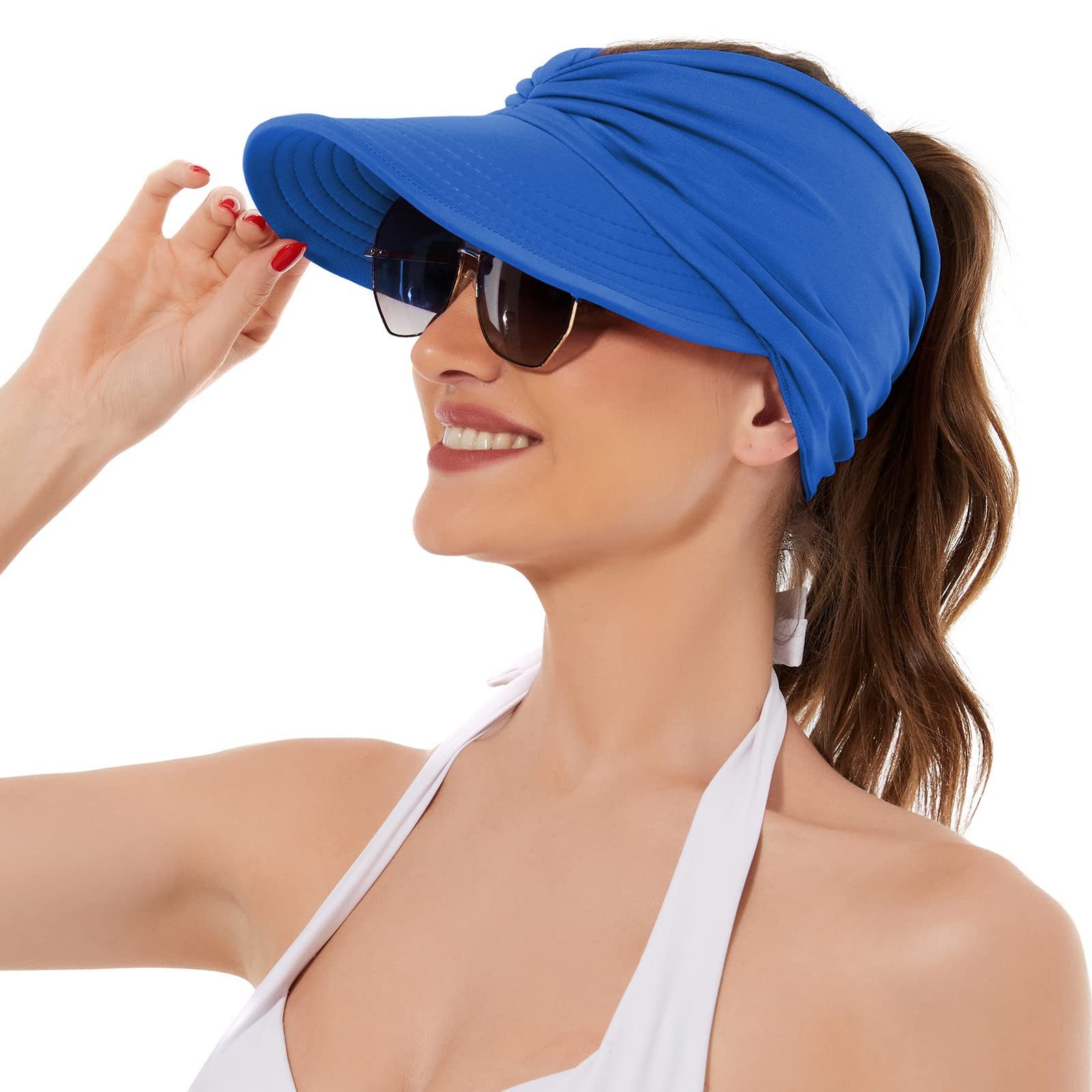 Cachito Strohhut Strohhut Sun Visor Hüte für Damen, verstellbare leichte Sommerhut