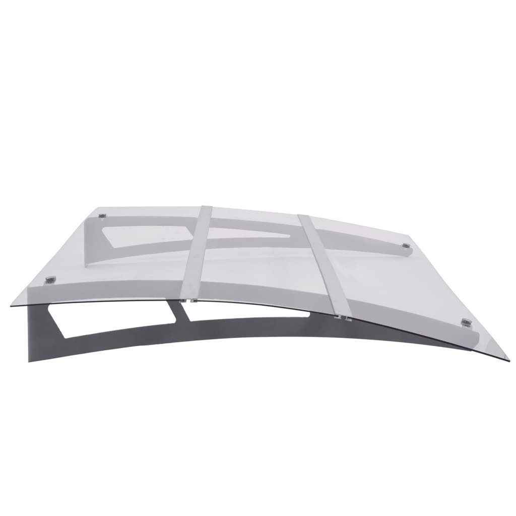vidaXL Markise Türvordach Silbern und Transparent 150x90 cm PET (1-St)