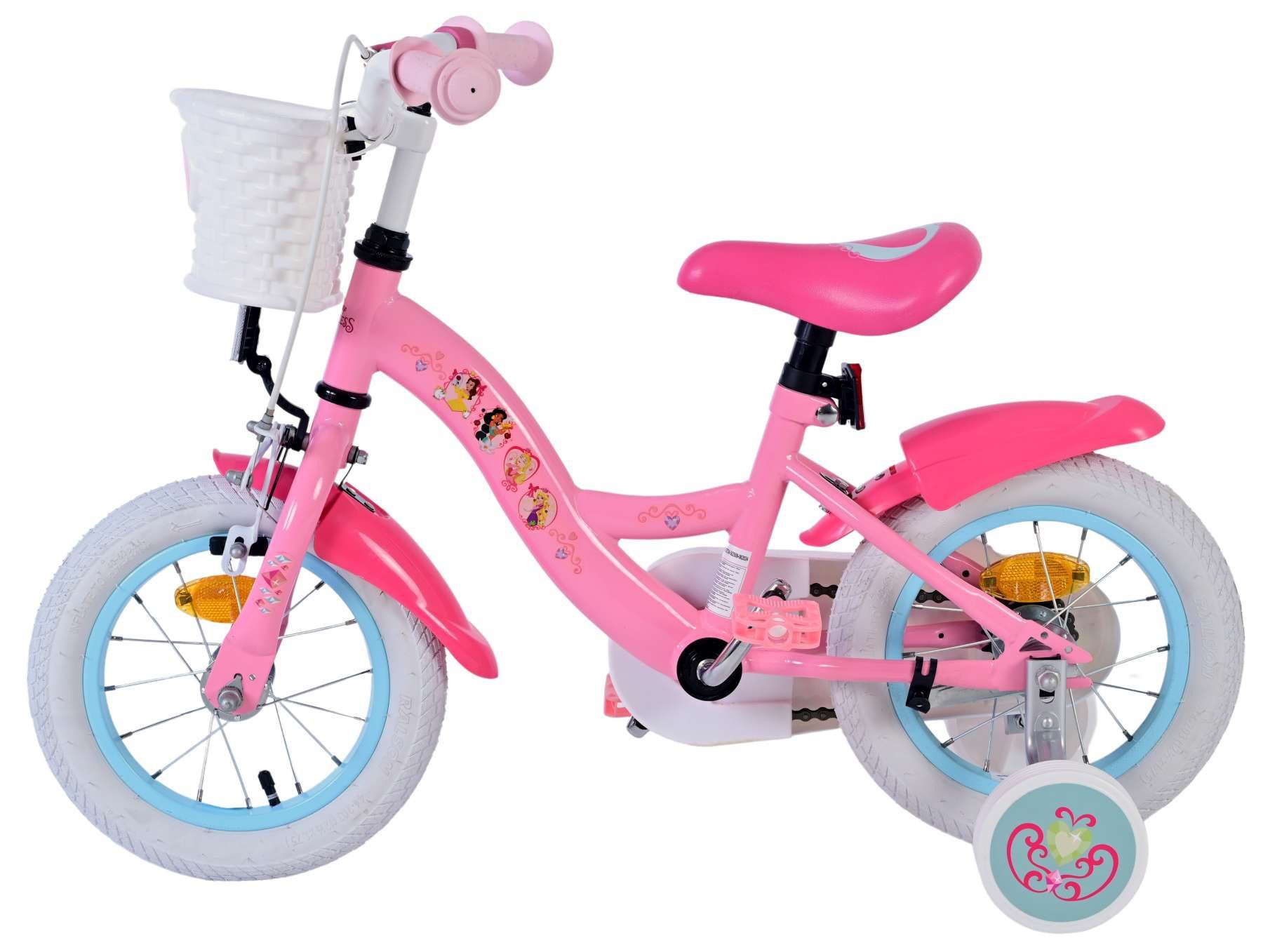 Volare Kinderfahrrad Volare Disney Princess Kinderfahrrad für Mädchen - 12 Zoll in Rosa