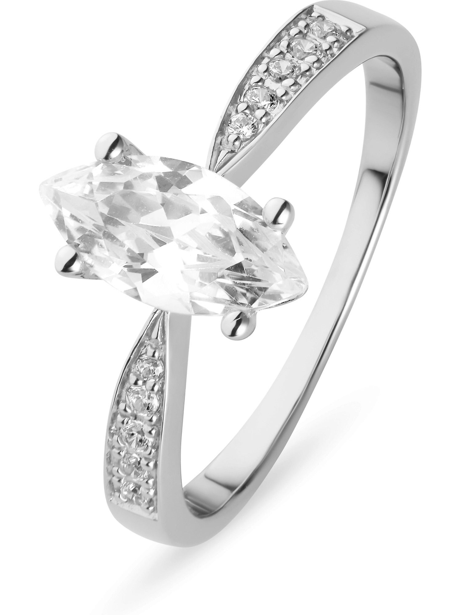 CHRIST Silberring CHRIST Damen-Damenring 925er Silber 1 Zirkonia, Zirkonia