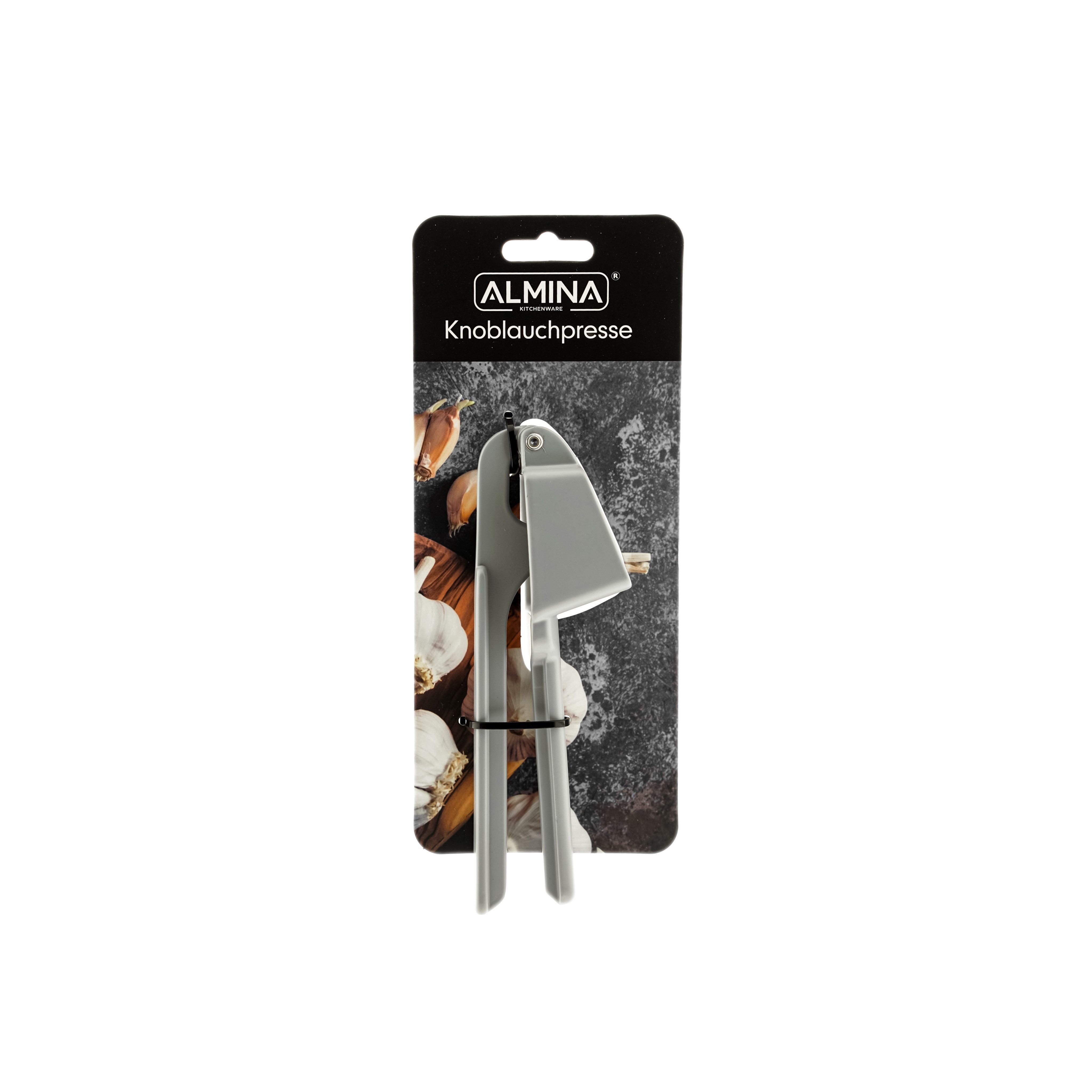 Almina Knoblauchpresse aus Metall 16 cm, robust & ergonomisch (1 St) – Bild 5 von 5