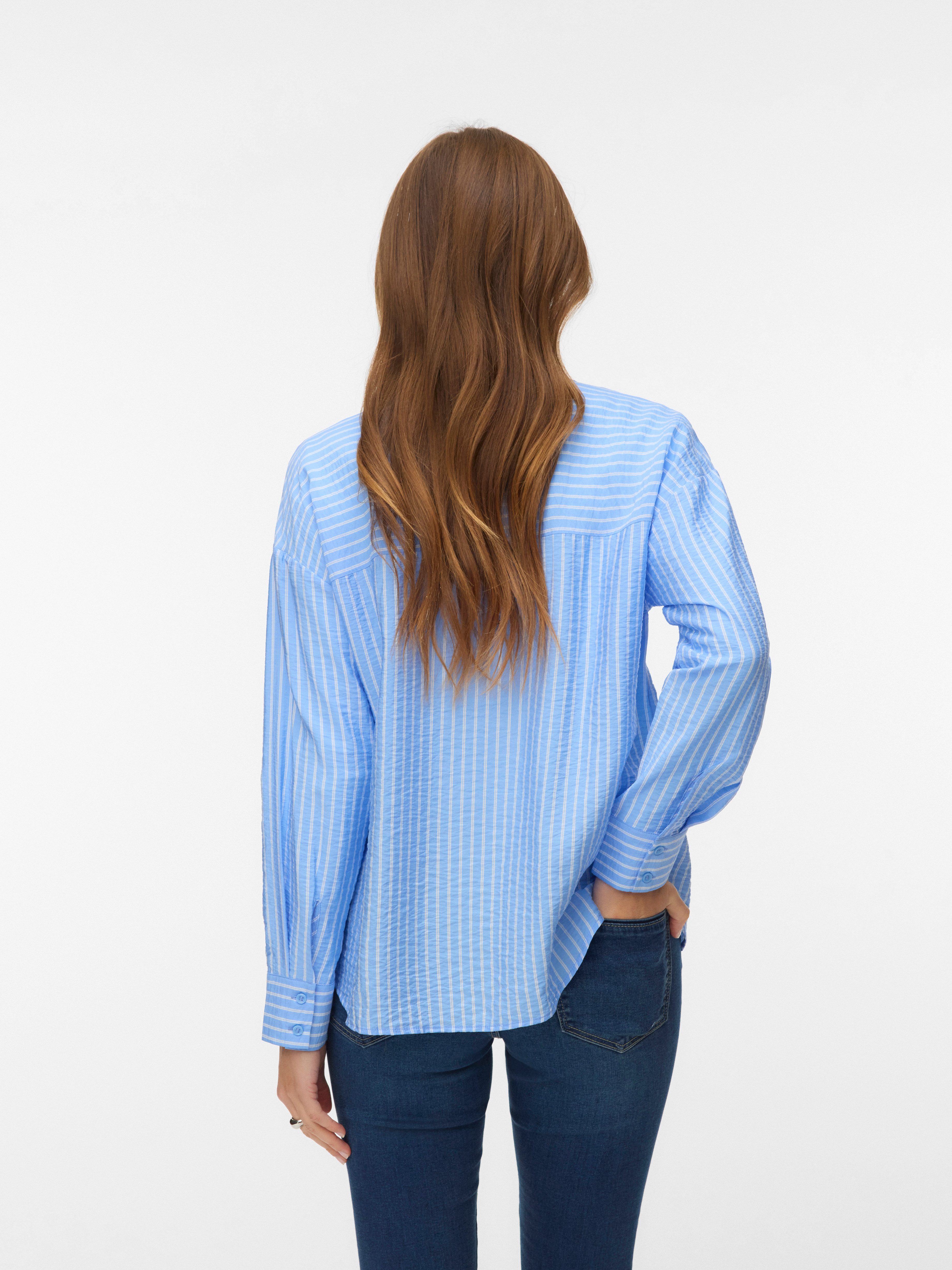 Vero Moda Hemdbluse VMKAJA LS SHIRT WVN mit Streifen günstig online kaufen